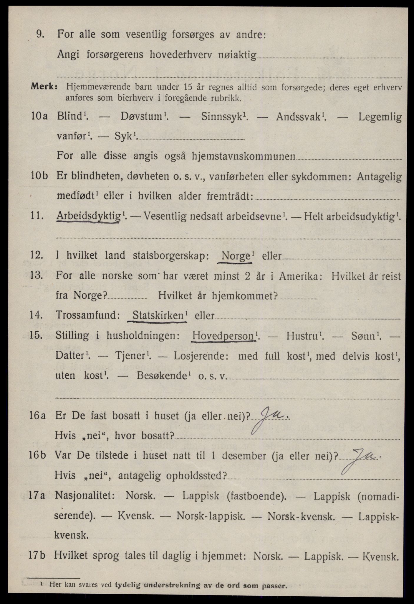 SAT, 1920 census for Rissa, 1920, p. 2564