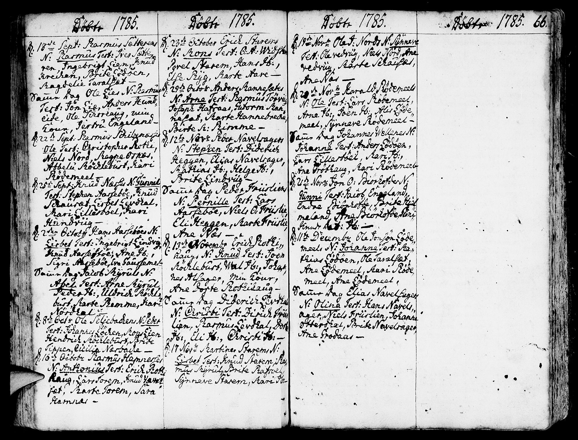 Eid sokneprestembete, AV/SAB-A-82301/H/Haa/Haaa/L0003: Parish register (official) no. A 3, 1770-1805, p. 66