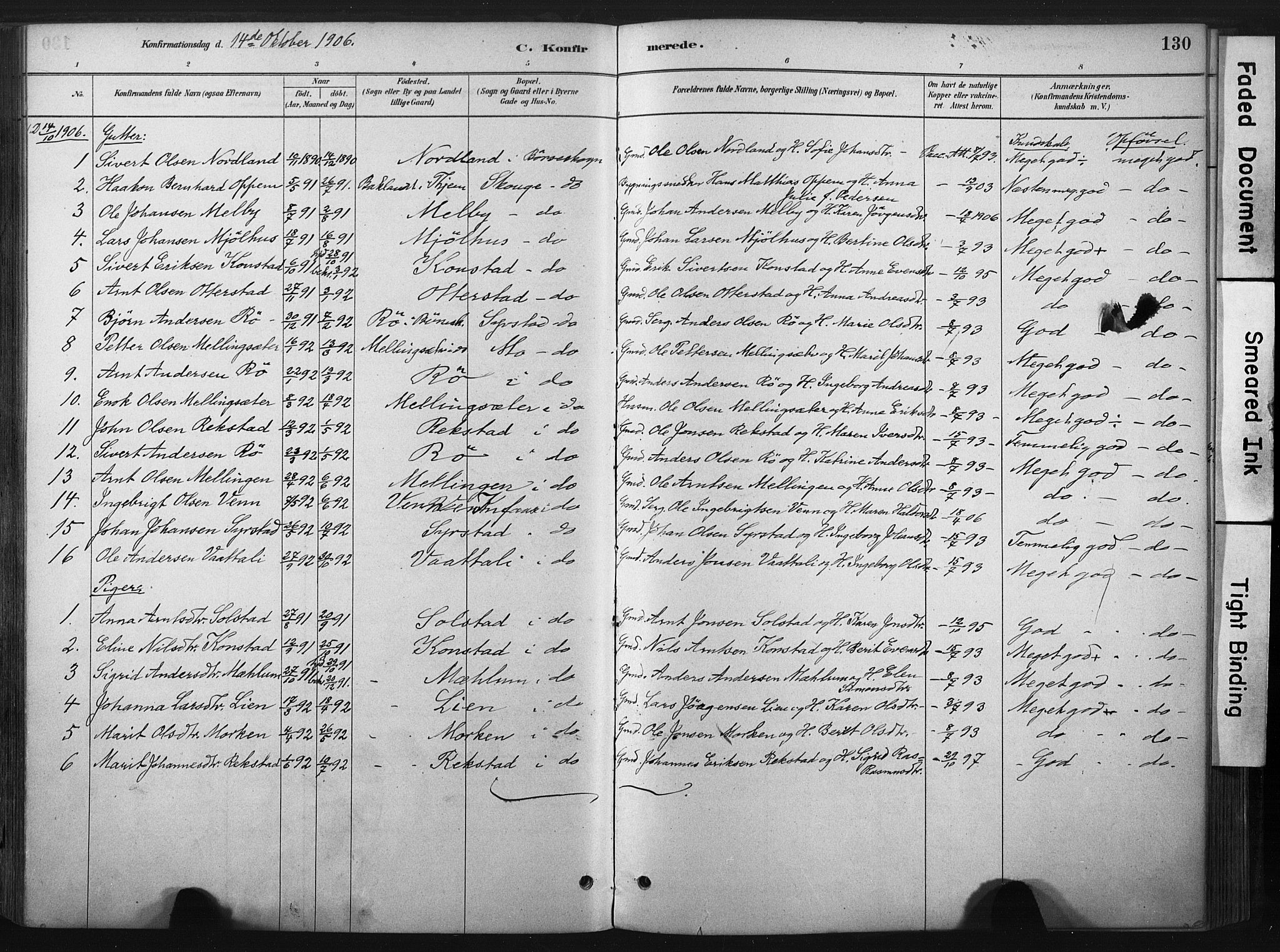 Ministerialprotokoller, klokkerbøker og fødselsregistre - Sør-Trøndelag, AV/SAT-A-1456/667/L0795: Parish register (official) no. 667A03, 1879-1907, p. 130