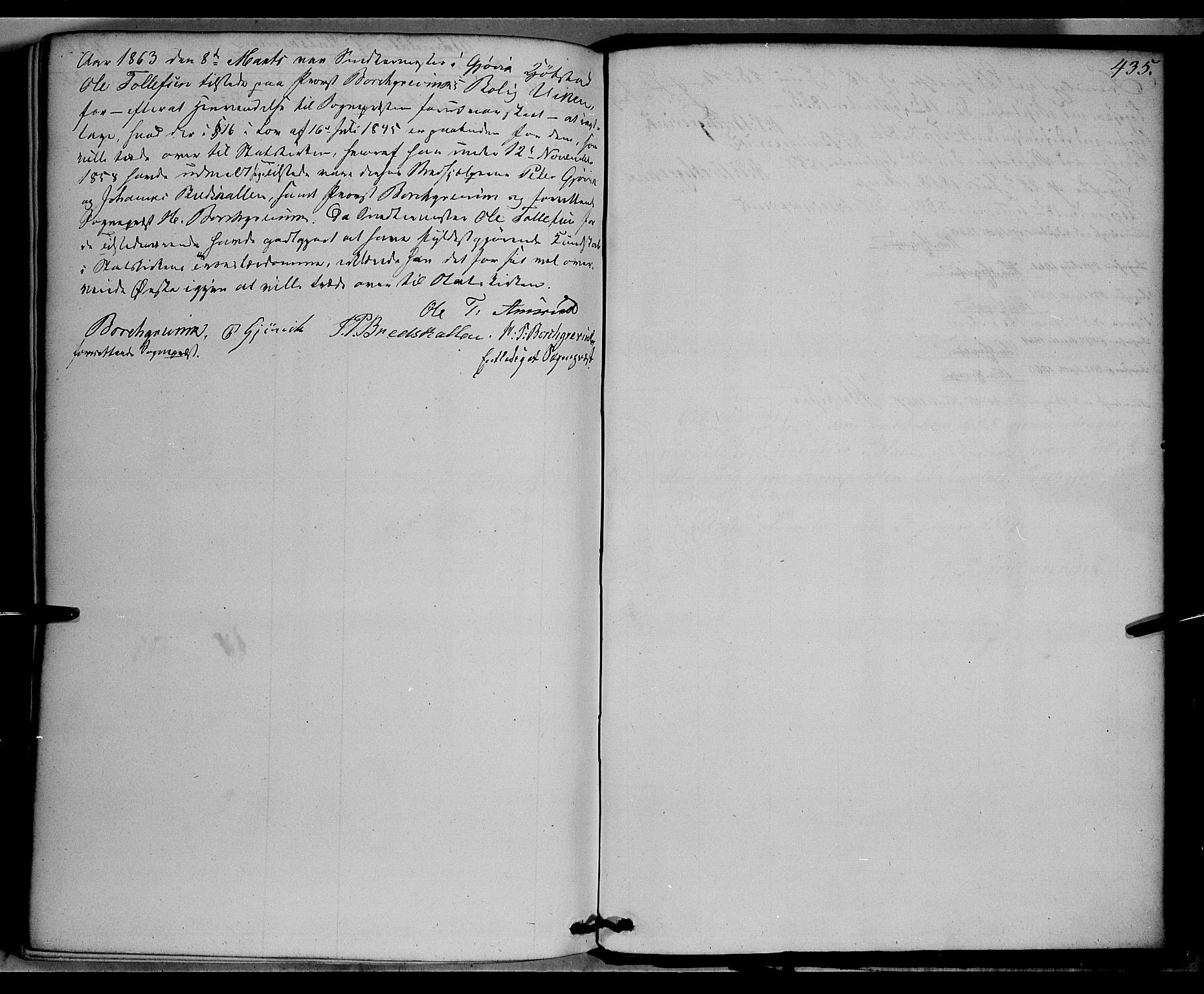 Vardal prestekontor, SAH/PREST-100/H/Ha/Haa/L0006: Parish register (official) no. 6, 1854-1866, p. 435