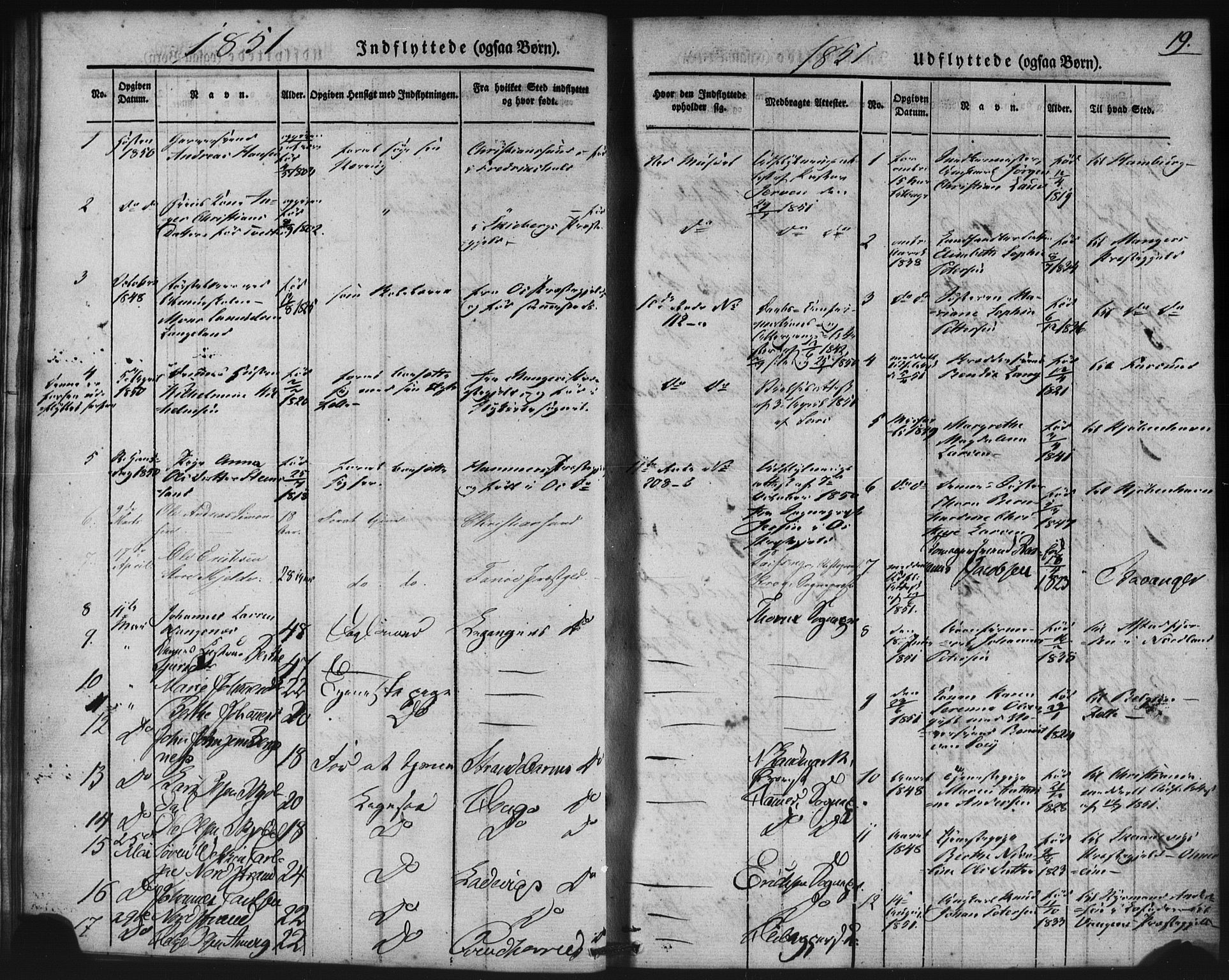Domkirken sokneprestembete, SAB/A-74801/H/Haa/L0046: Parish register (official) no. F 1, 1841-1852, p. 19