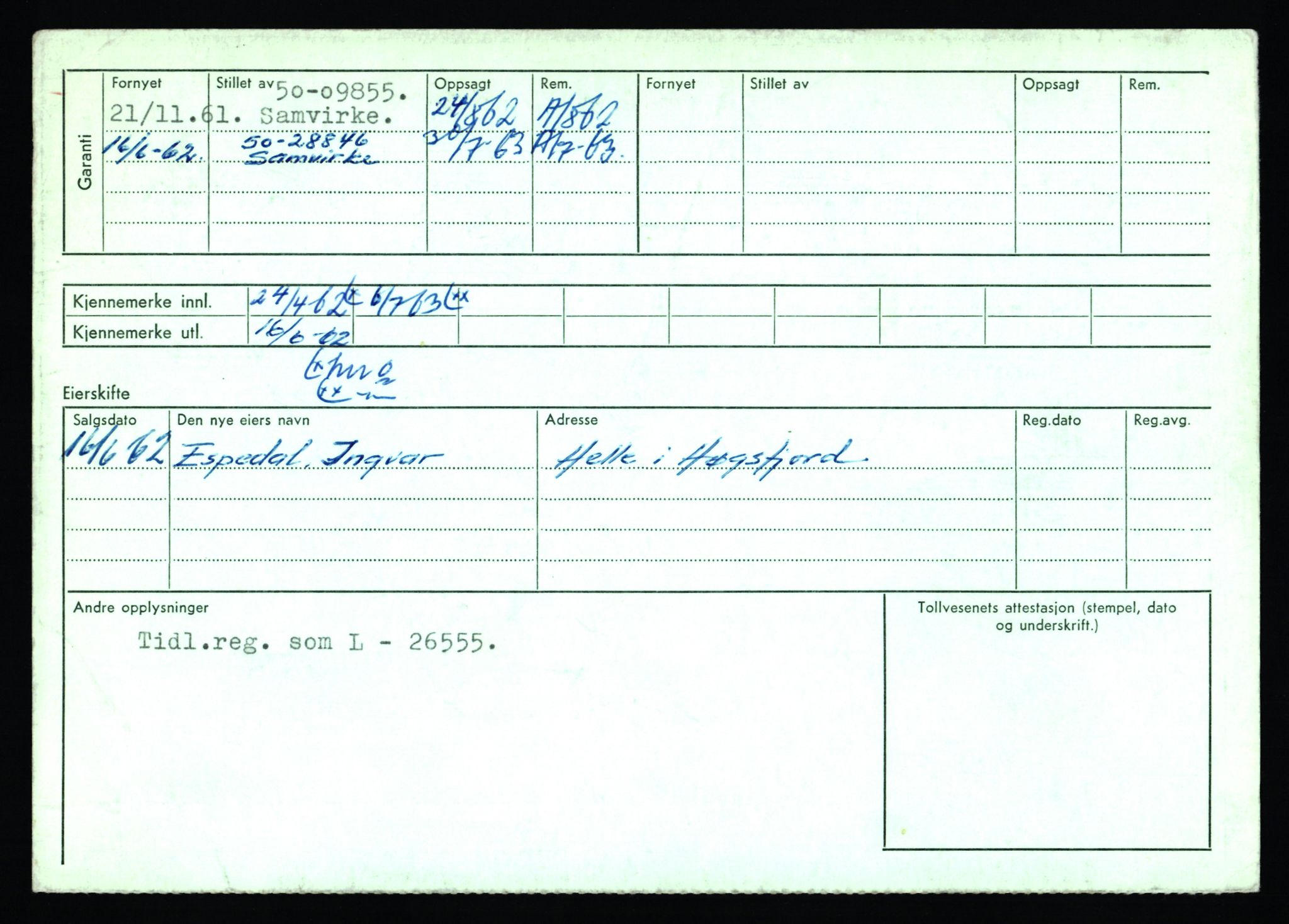 Stavanger trafikkstasjon, AV/SAST-A-101942/0/F/L0063: L-62700 - L-63799, 1930-1971, p. 2666