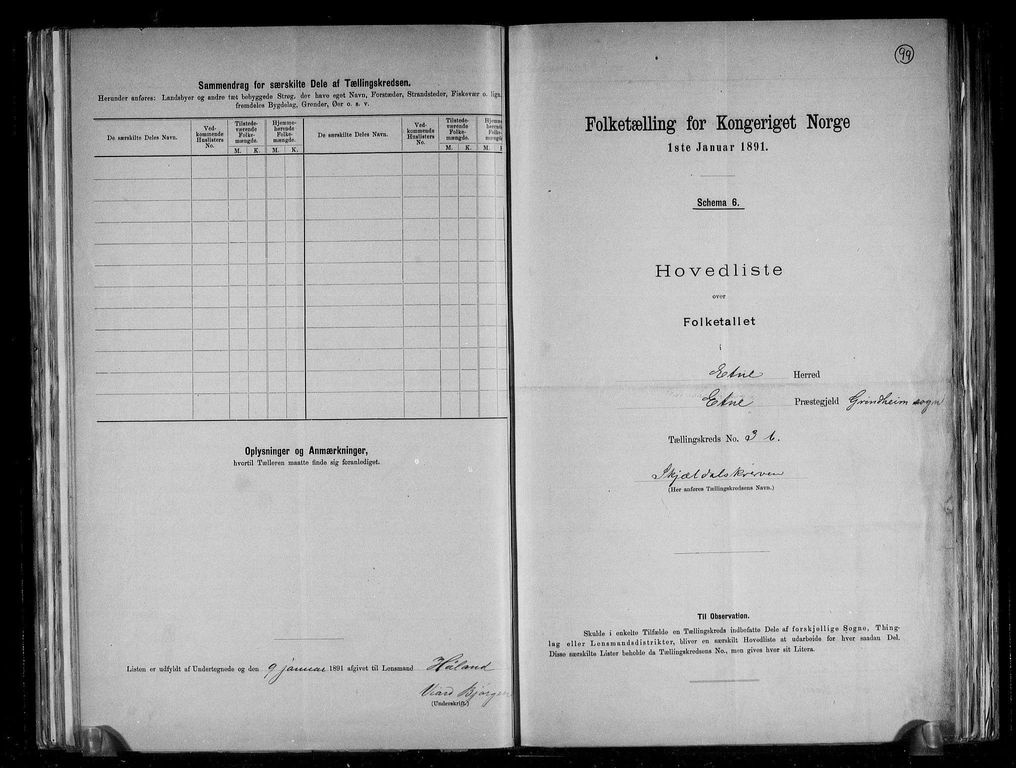 RA, 1891 census for 1211 Etne, 1891, p. 12