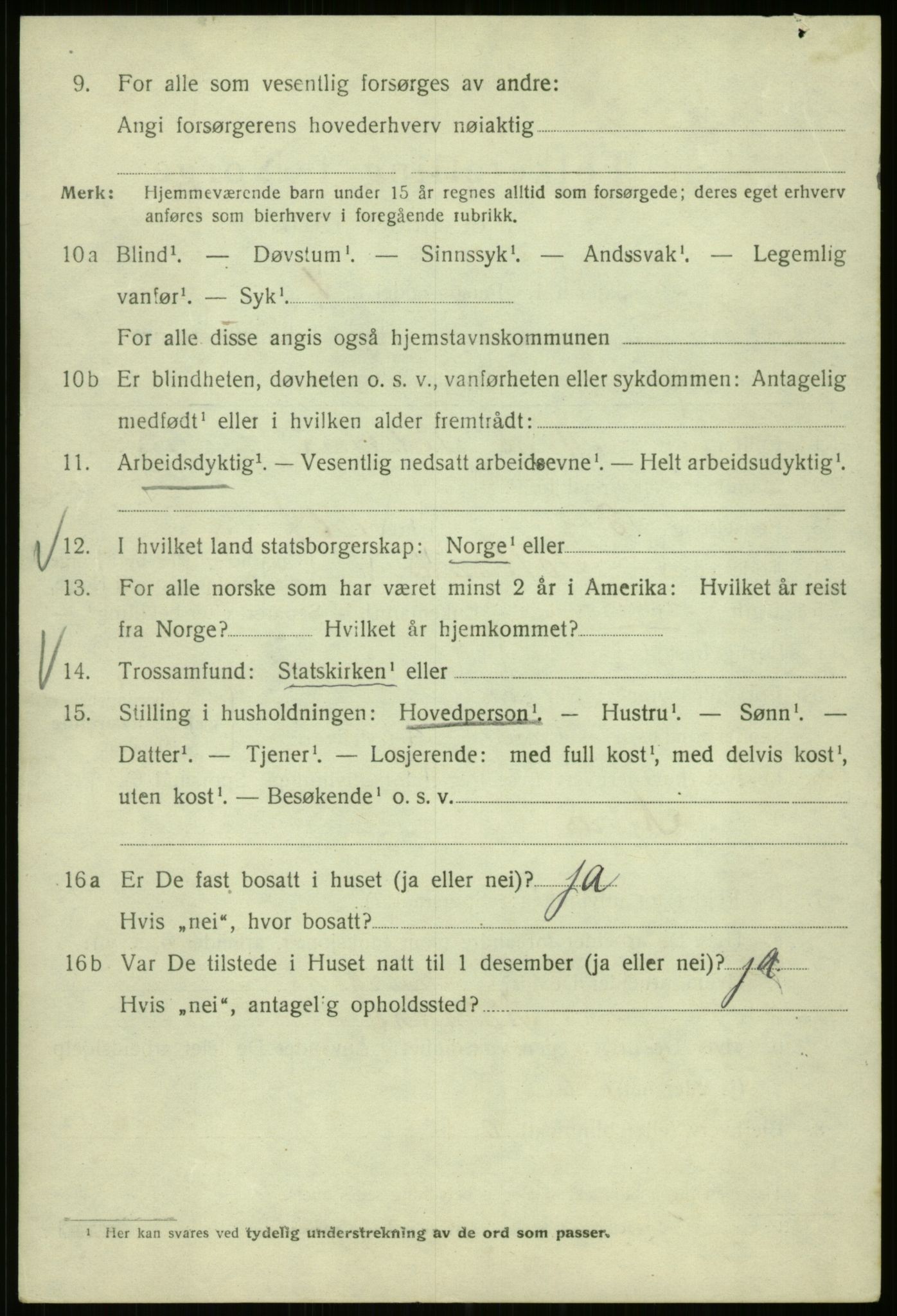 SAB, 1920 census for Bergen, 1920, p. 240839