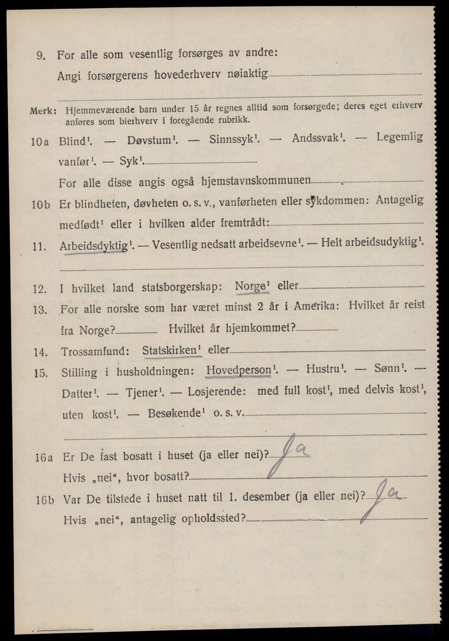 SAT, 1920 census for Sunndal, 1920, p. 2913