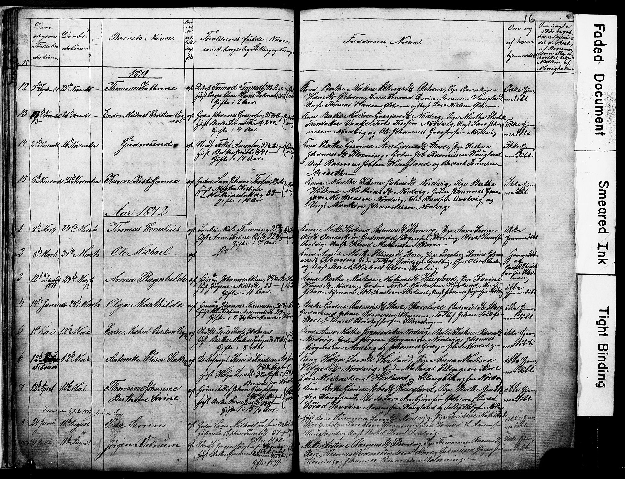 Torvastad sokneprestkontor, SAST/A -101857/H/Ha/Hab/L0005: Parish register (copy) no. B 5, 1857-1908, p. 16