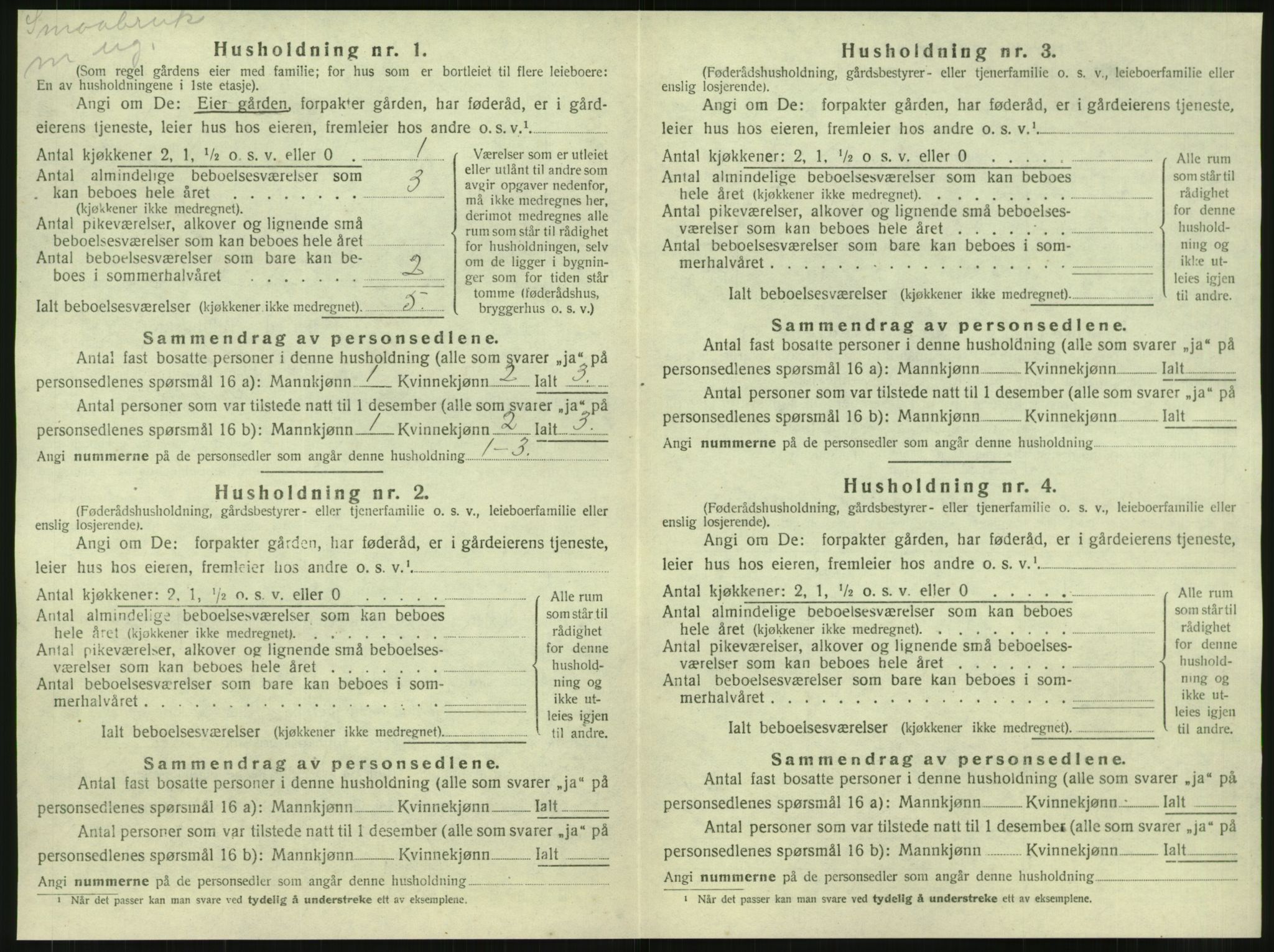 SAT, 1920 census for Beitstad, 1920, p. 744