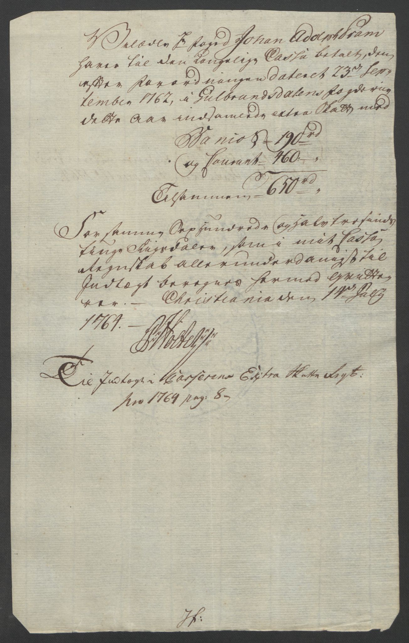 Rentekammeret inntil 1814, Reviderte regnskaper, Fogderegnskap, AV/RA-EA-4092/R17/L1266: Ekstraskatten Gudbrandsdal, 1762-1766, p. 440