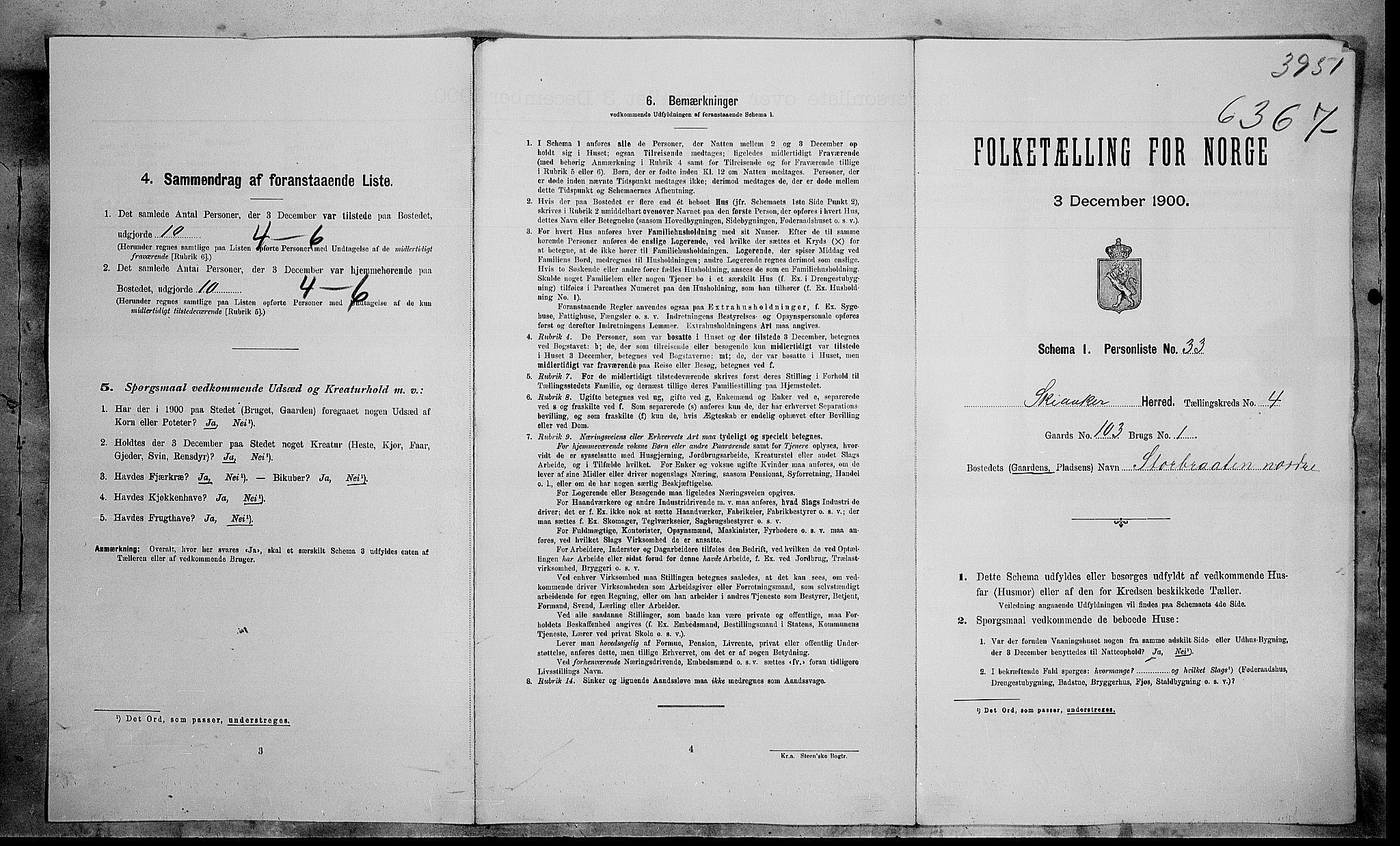 SAH, 1900 census for Skjåk, 1900, p. 22