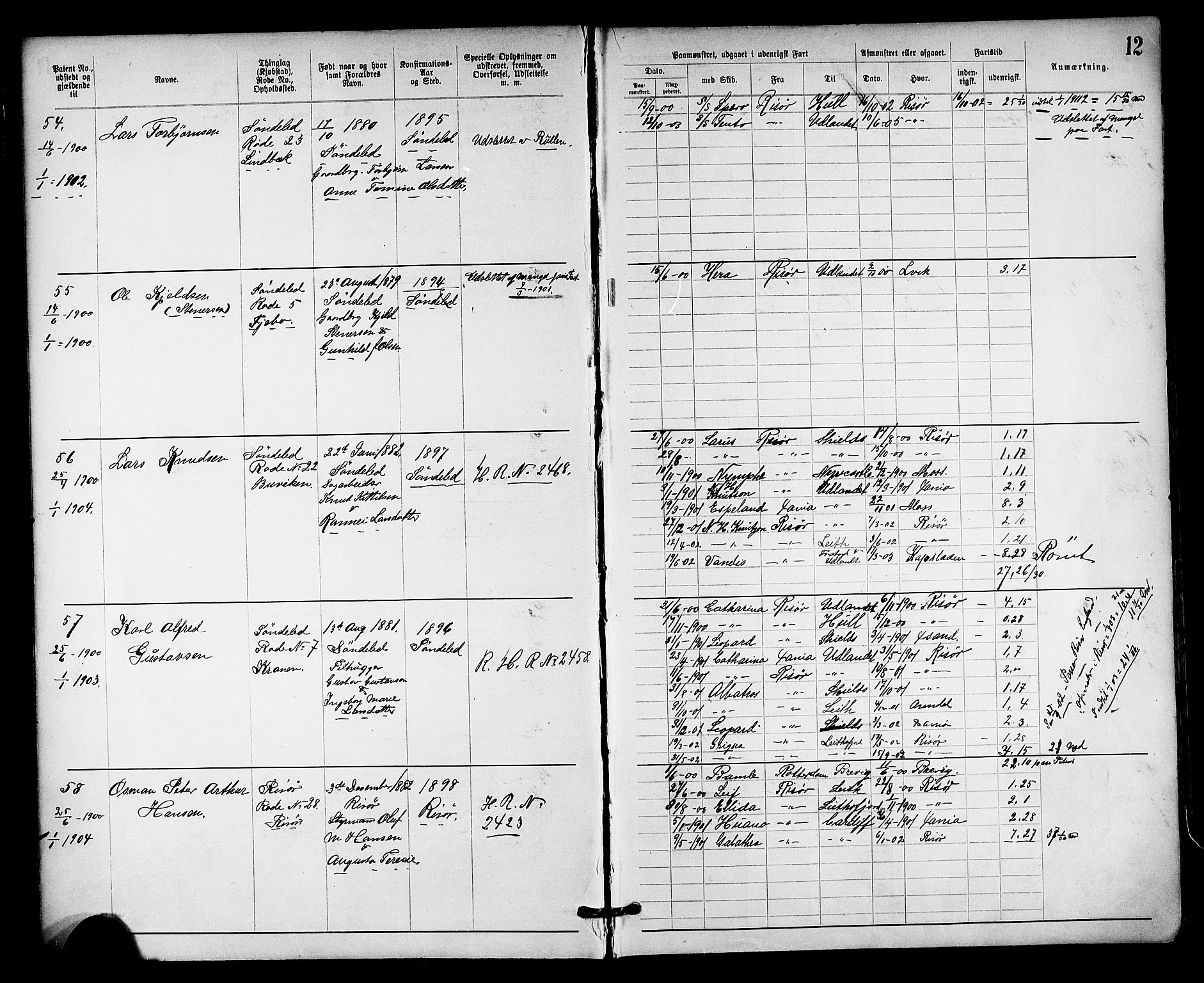 Risør mønstringskrets, AV/SAK-2031-0010/F/Fa/L0004: Annotasjonsrulle nr 1914-1915 og nr 1-477, T-8, 1899-1911, p. 14