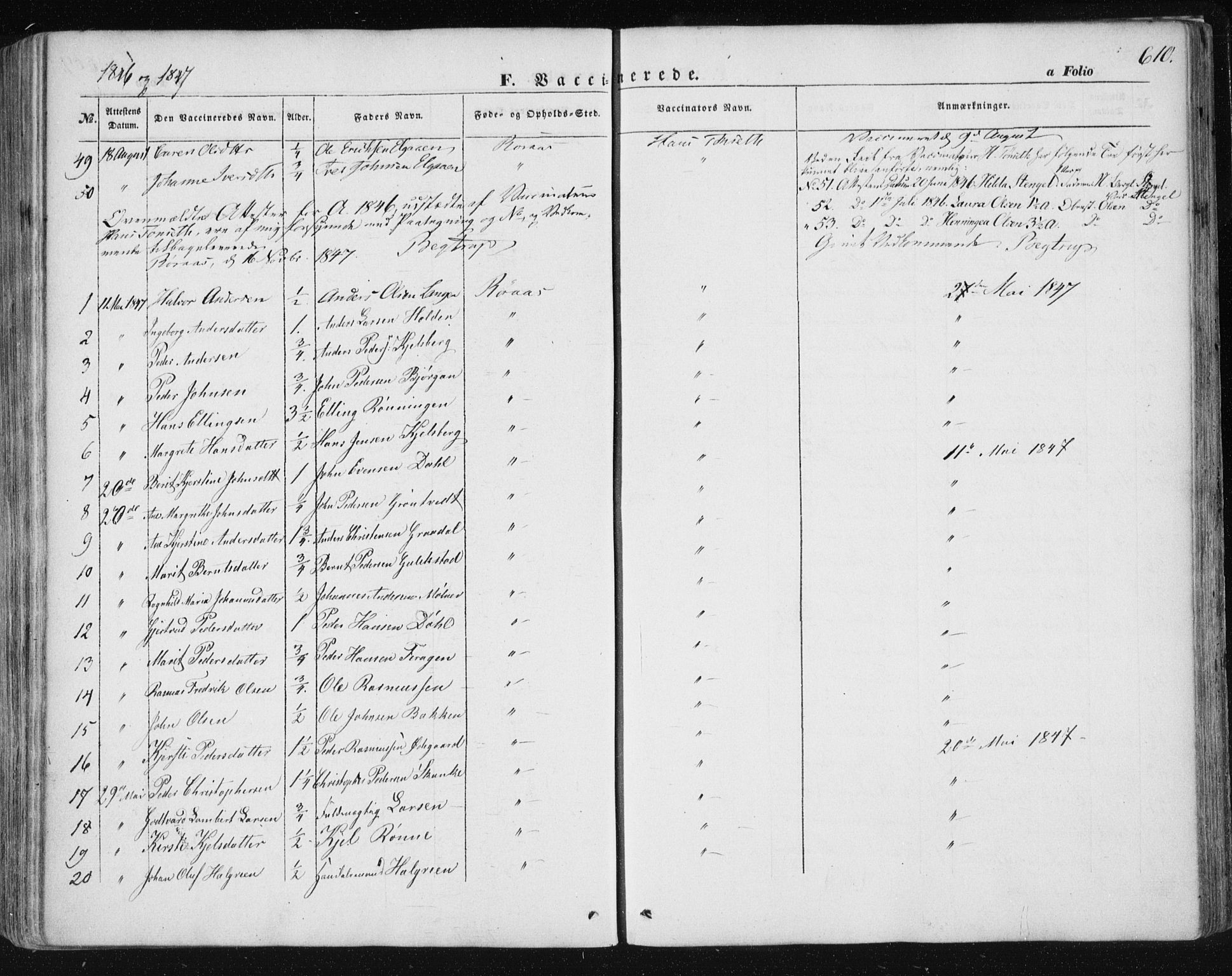 Ministerialprotokoller, klokkerbøker og fødselsregistre - Sør-Trøndelag, SAT/A-1456/681/L0931: Parish register (official) no. 681A09, 1845-1859, p. 610