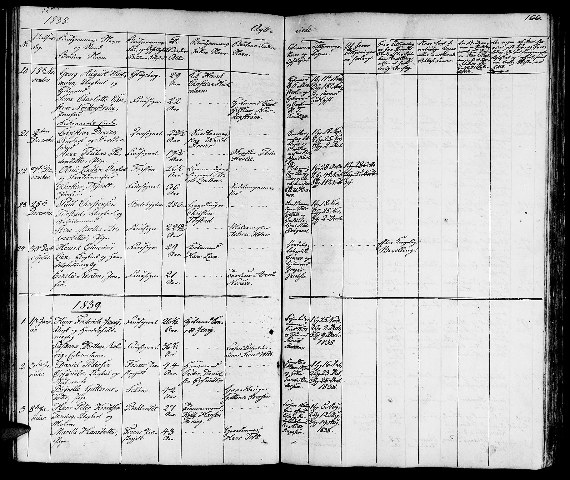 Ministerialprotokoller, klokkerbøker og fødselsregistre - Sør-Trøndelag, SAT/A-1456/602/L0136: Parish register (copy) no. 602C04, 1833-1845, p. 166