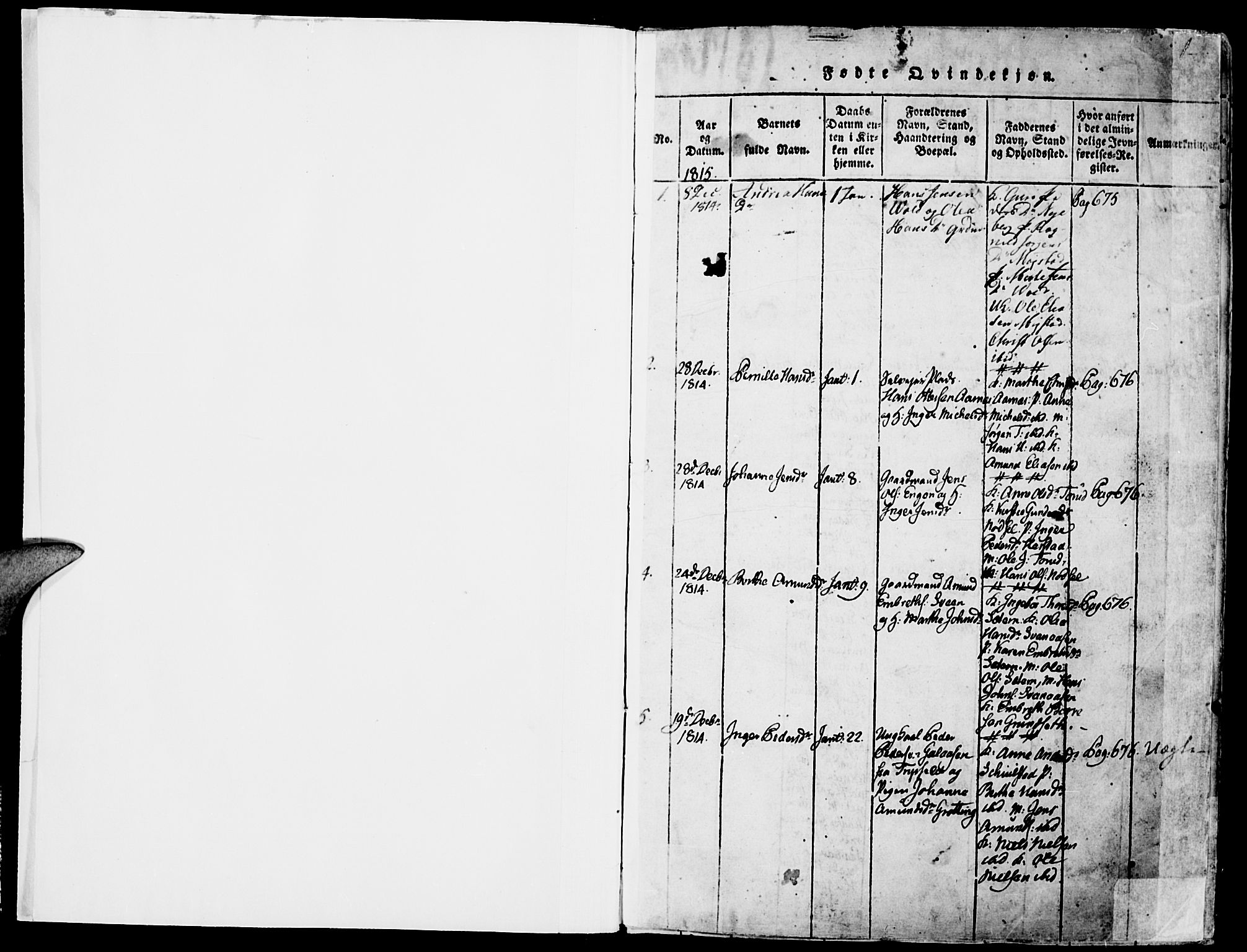 Elverum prestekontor, SAH/PREST-044/H/Ha/Haa/L0007: Parish register (official) no. 7, 1815-1830, p. 0-1