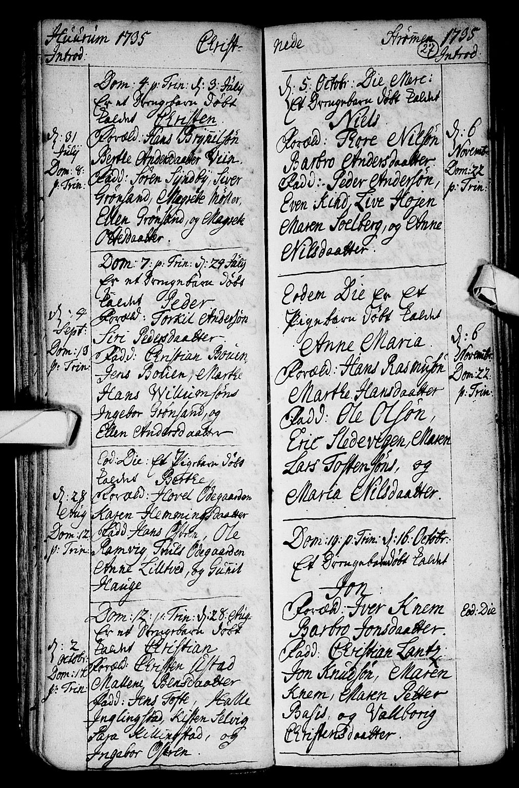 Hurum kirkebøker, AV/SAKO-A-229/F/Fa/L0002: Parish register (official) no. 2, 1733-1757, p. 27