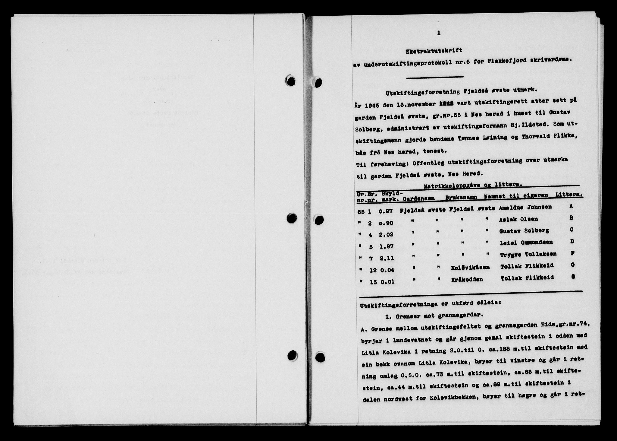 Flekkefjord sorenskriveri, SAK/1221-0001/G/Gb/Gba/L0060: Mortgage book no. A-8, 1945-1946, Diary no: : 132/1946