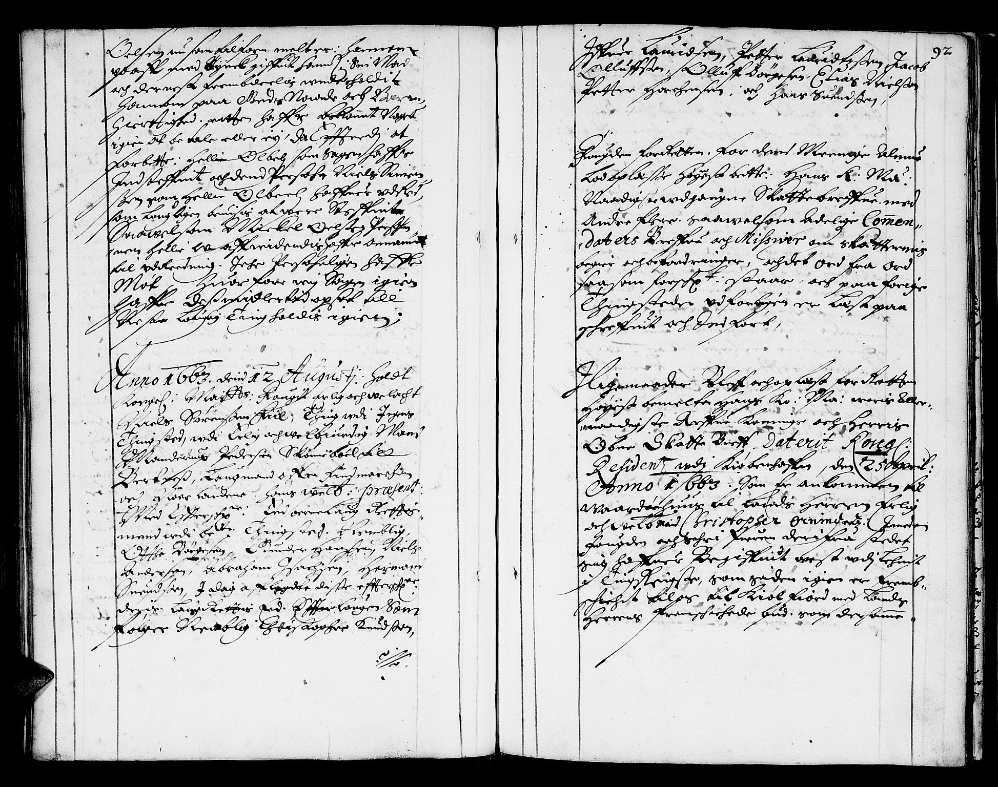 Finnmark sorenskriveri, AV/SATØ-S-0053/F/Fa/L0009: Justisprotokoller, 1654-1663, p. 91b-92a
