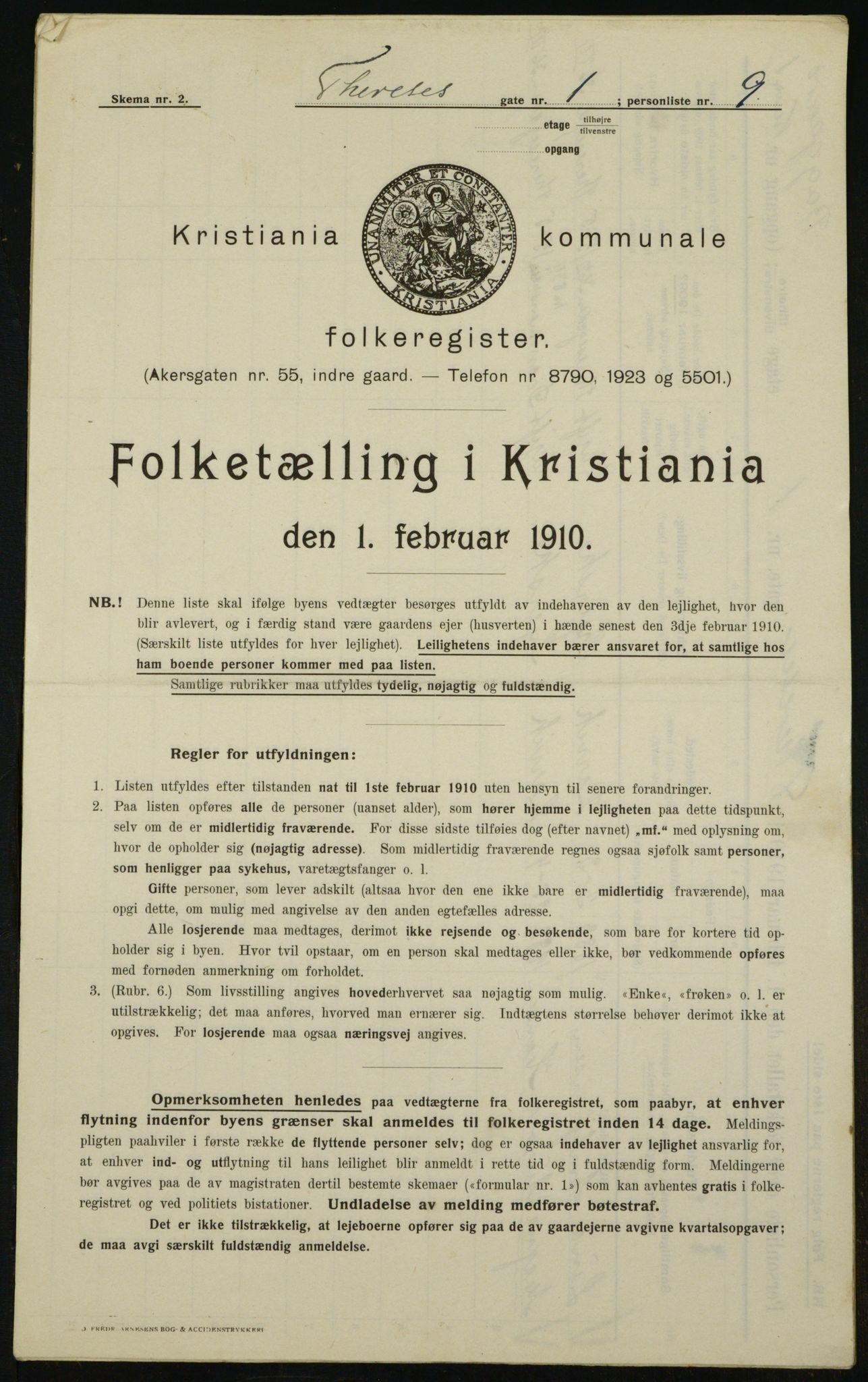 OBA, Municipal Census 1910 for Kristiania, 1910, p. 102302