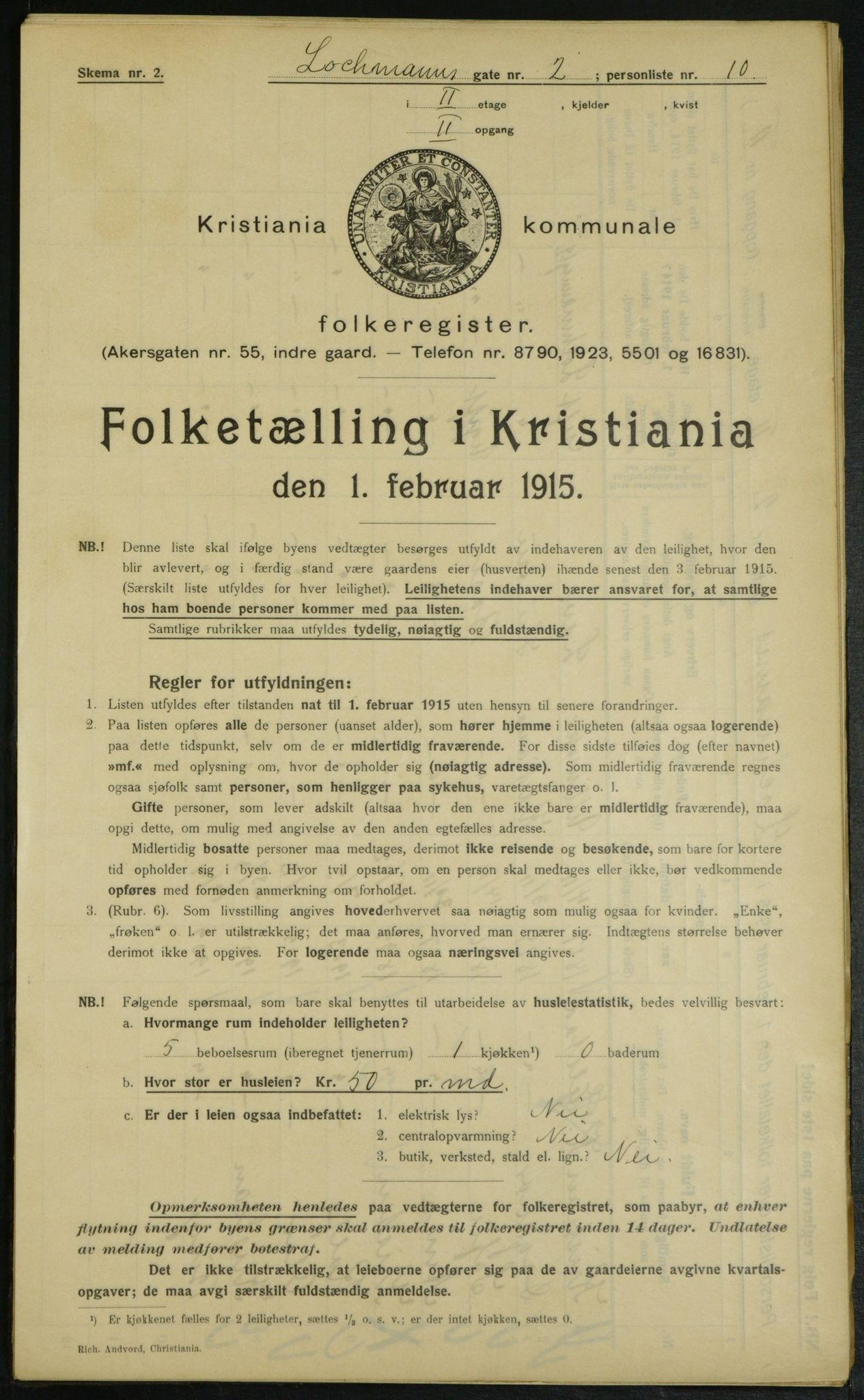 OBA, Municipal Census 1915 for Kristiania, 1915, p. 81508