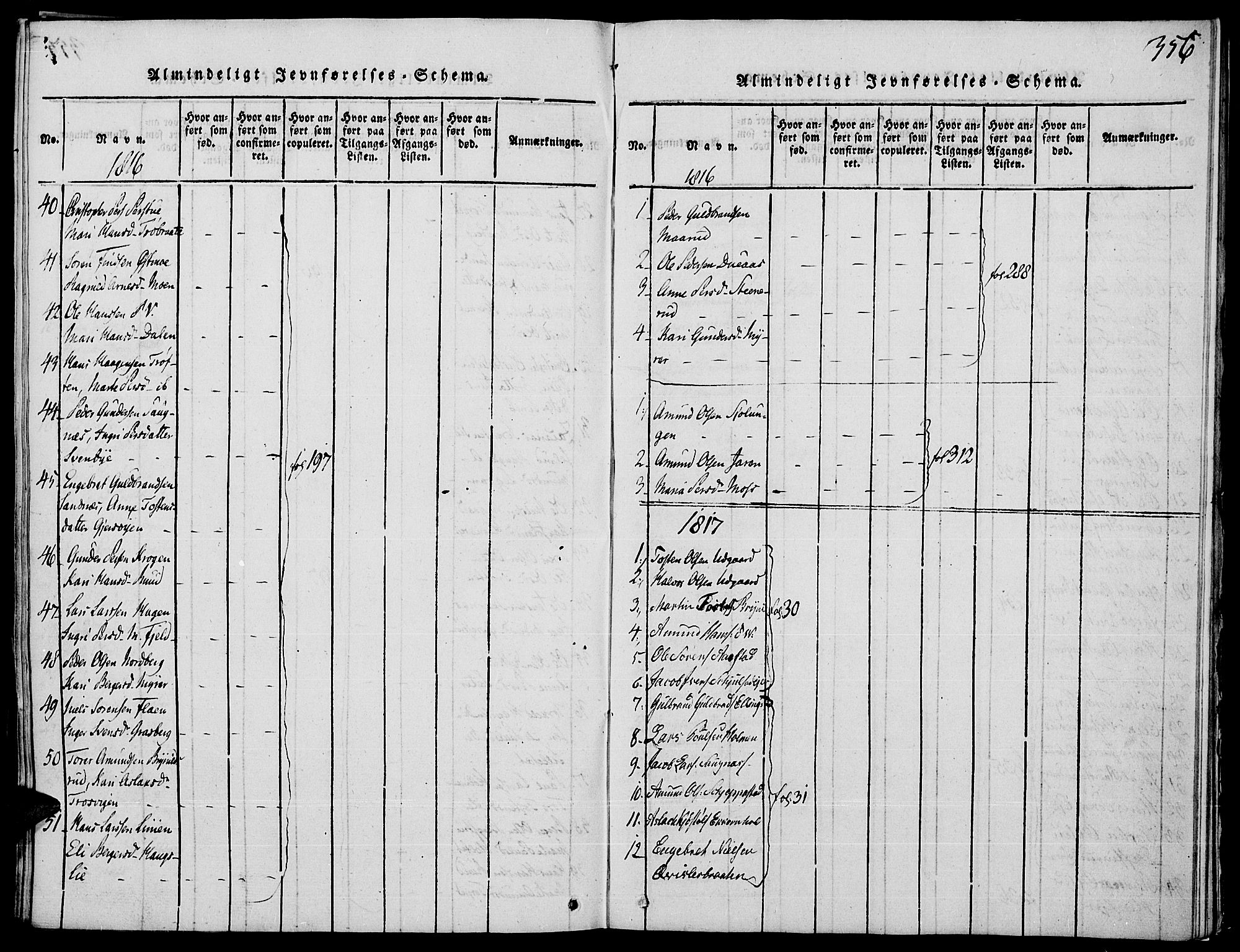 Strøm-Odalen prestekontor, AV/SAH-PREST-028/H/Ha/Haa/L0006: Parish register (official) no. 6, 1814-1850, p. 356