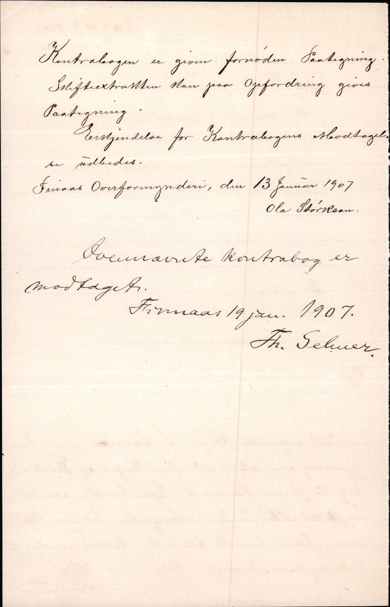 Finnaas kommune. Overformynderiet, IKAH/1218a-812/D/Da/Daa/L0002/0003: Kronologisk ordna korrespondanse / Kronologisk ordna korrespondanse, 1905-1909, p. 78