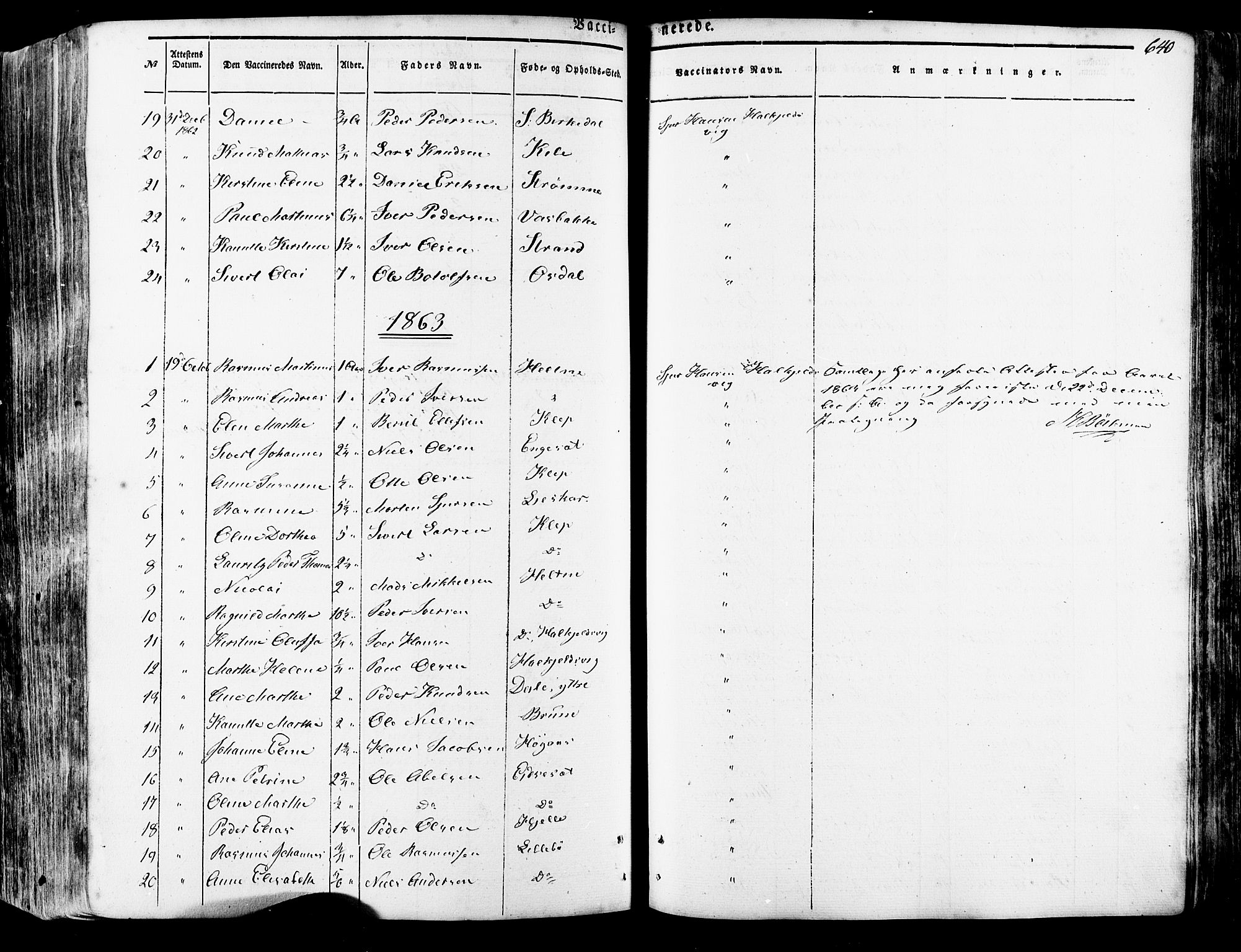 Ministerialprotokoller, klokkerbøker og fødselsregistre - Møre og Romsdal, SAT/A-1454/511/L0140: Parish register (official) no. 511A07, 1851-1878, p. 640