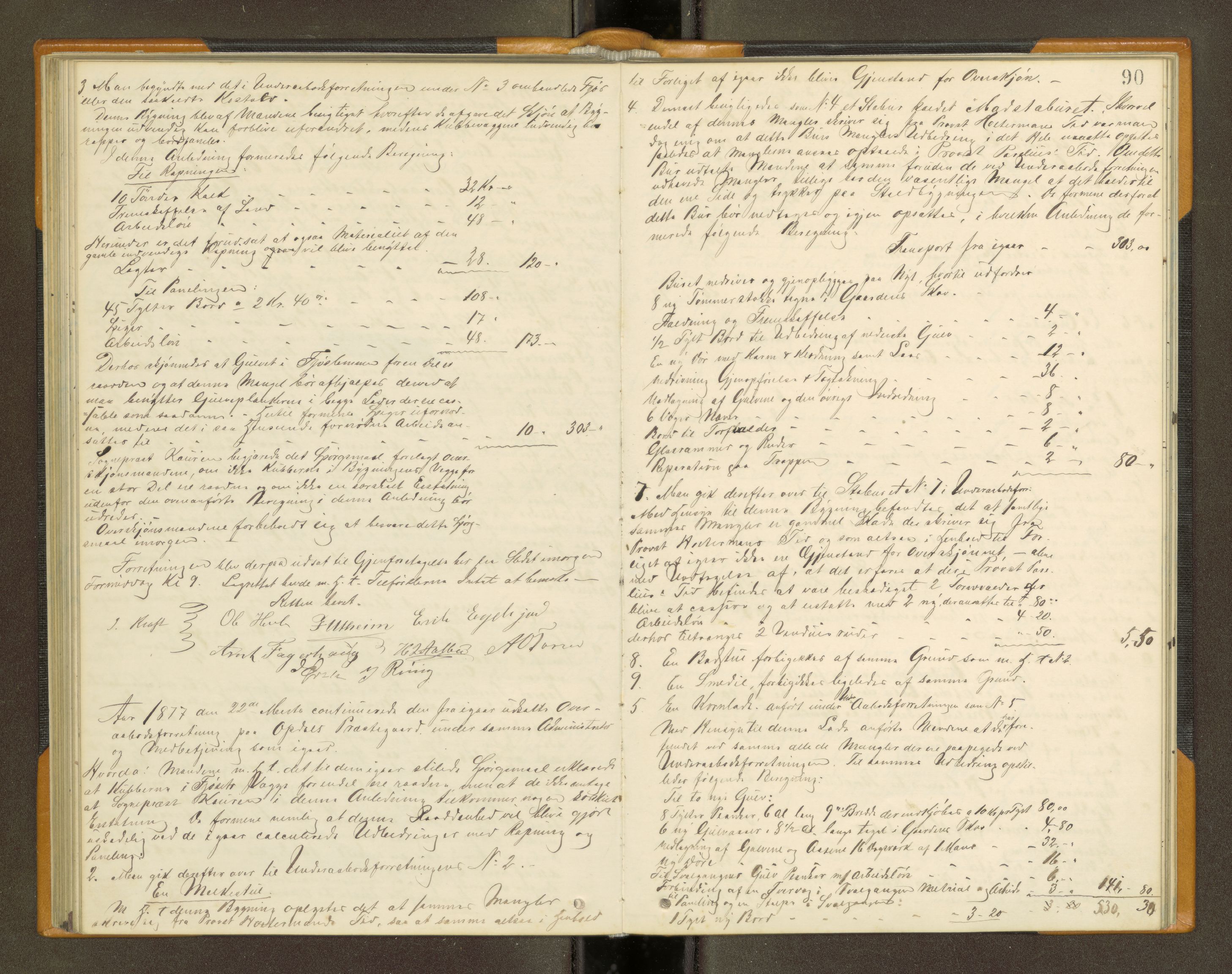 Orkdal sorenskriveri, SAT/A-4169/1/1/1B/L0012: Ekstrarettsprotokoll, 1875-1878, p. 89b-90a