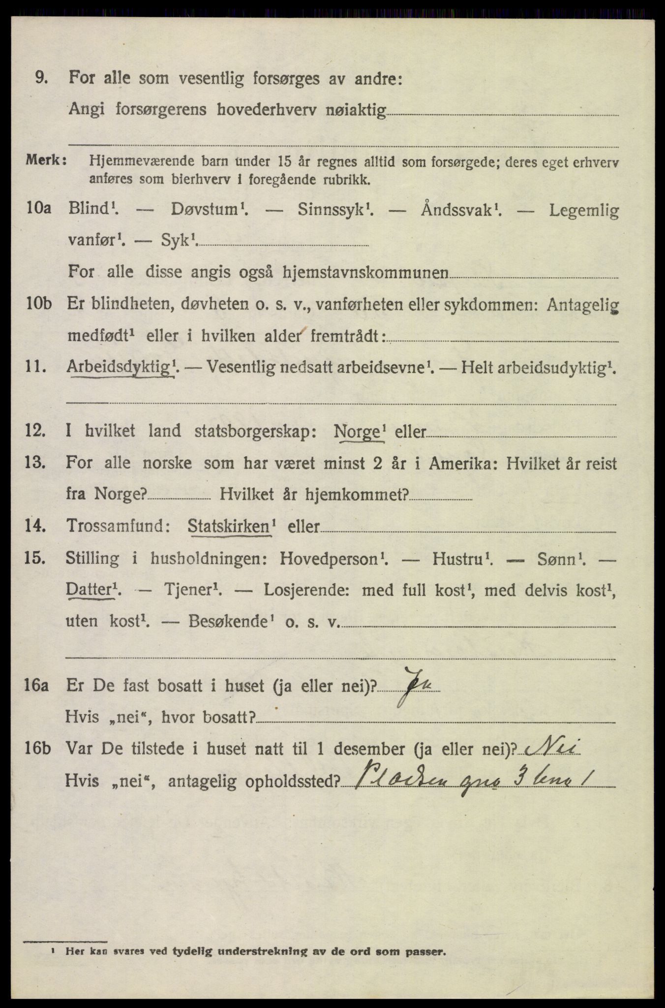 SAH, 1920 census for Trysil, 1920, p. 4072