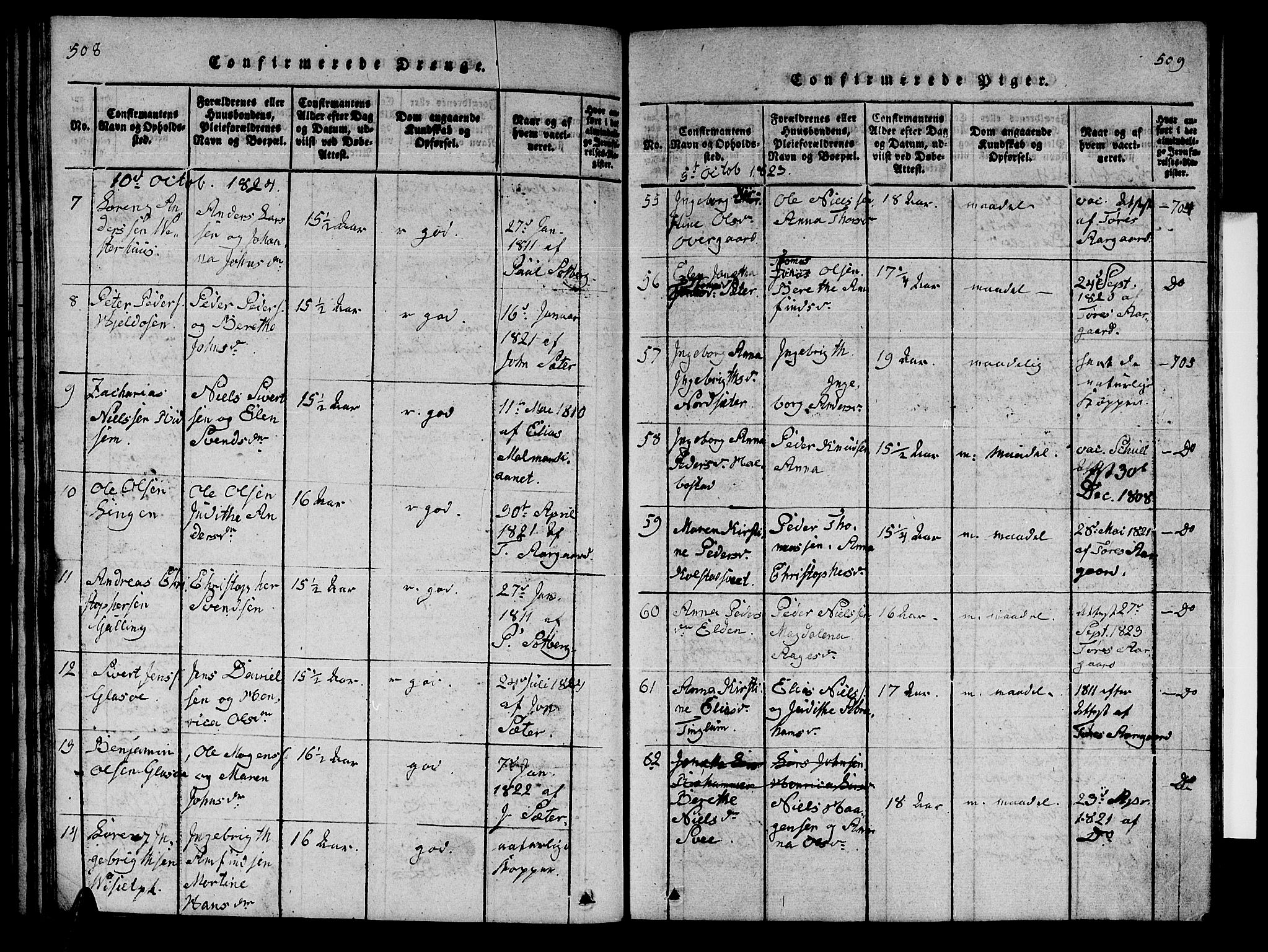 Ministerialprotokoller, klokkerbøker og fødselsregistre - Nord-Trøndelag, AV/SAT-A-1458/741/L0400: Parish register (copy) no. 741C01, 1817-1825, p. 508-509