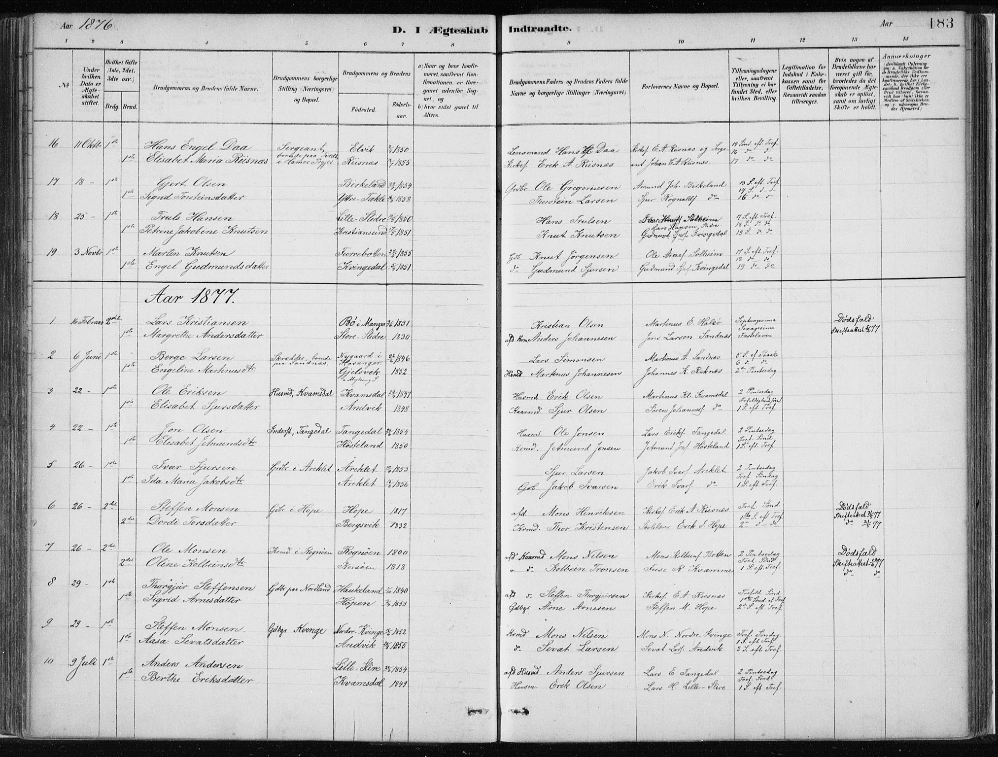 Masfjorden Sokneprestembete, SAB/A-77001: Parish register (official) no. B  1, 1876-1899, p. 183