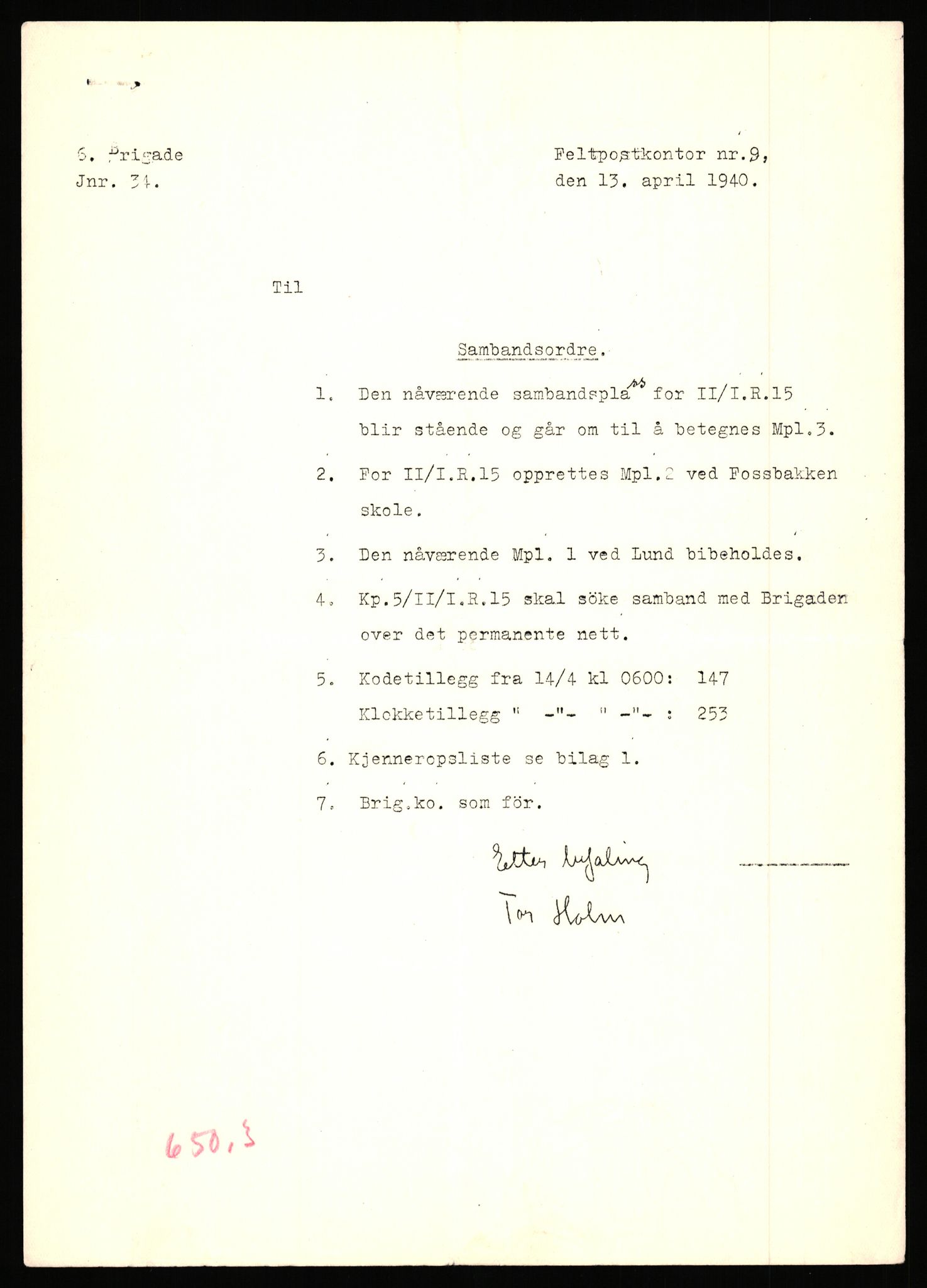 Forsvaret, Forsvarets krigshistoriske avdeling, AV/RA-RAFA-2017/Y/Yb/L0154: II-C-11-650-657  -  6. Divisjon, 1940, p. 494