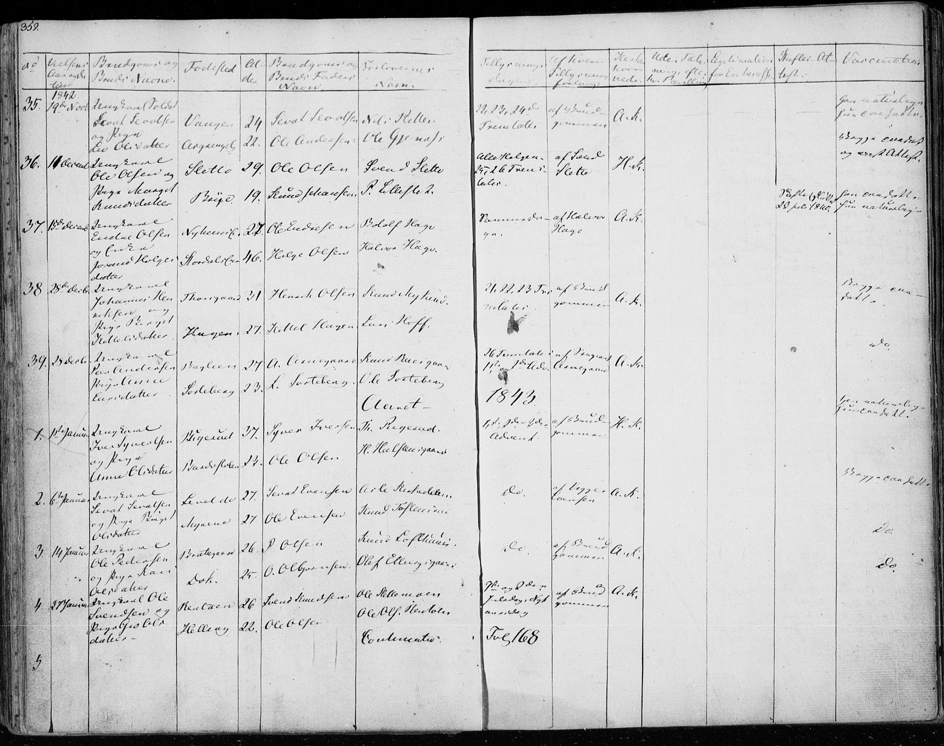 Ål kirkebøker, SAKO/A-249/F/Fa/L0005: Parish register (official) no. I 5, 1825-1848, p. 359