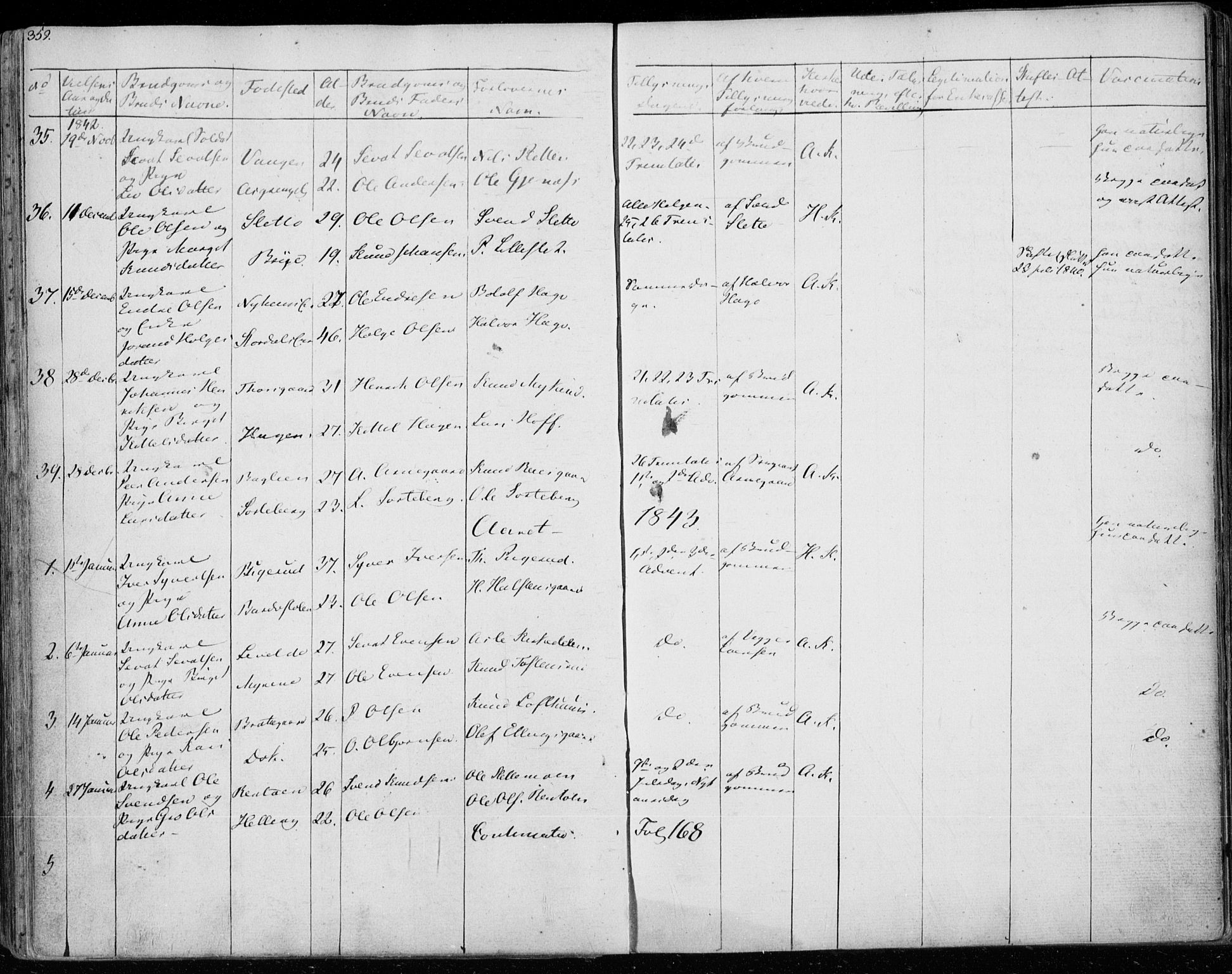 Ål kirkebøker, AV/SAKO-A-249/F/Fa/L0005: Parish register (official) no. I 5, 1825-1848, p. 359