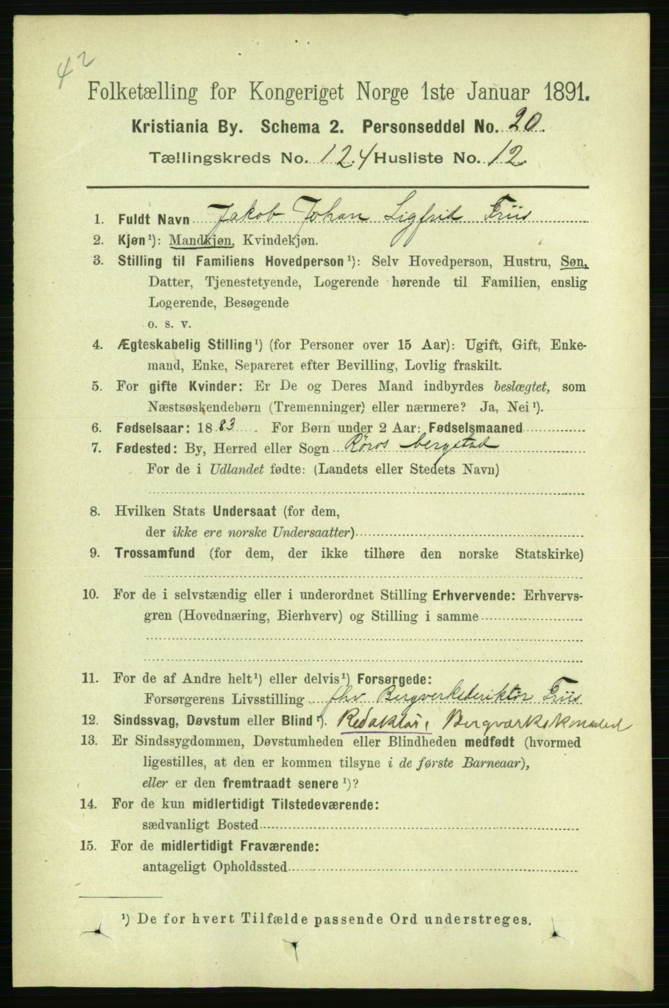 RA, 1891 census for 0301 Kristiania, 1891, p. 65411