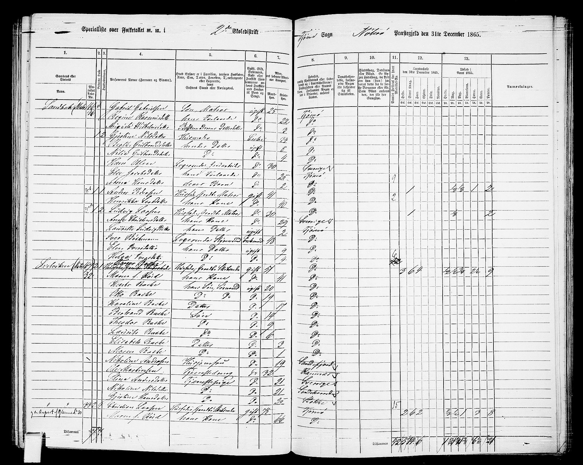 RA, 1865 census for Nøtterøy, 1865, p. 239