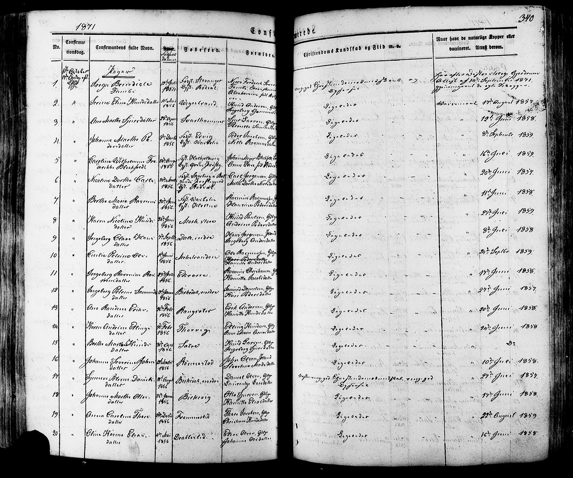 Ministerialprotokoller, klokkerbøker og fødselsregistre - Møre og Romsdal, AV/SAT-A-1454/511/L0140: Parish register (official) no. 511A07, 1851-1878, p. 340