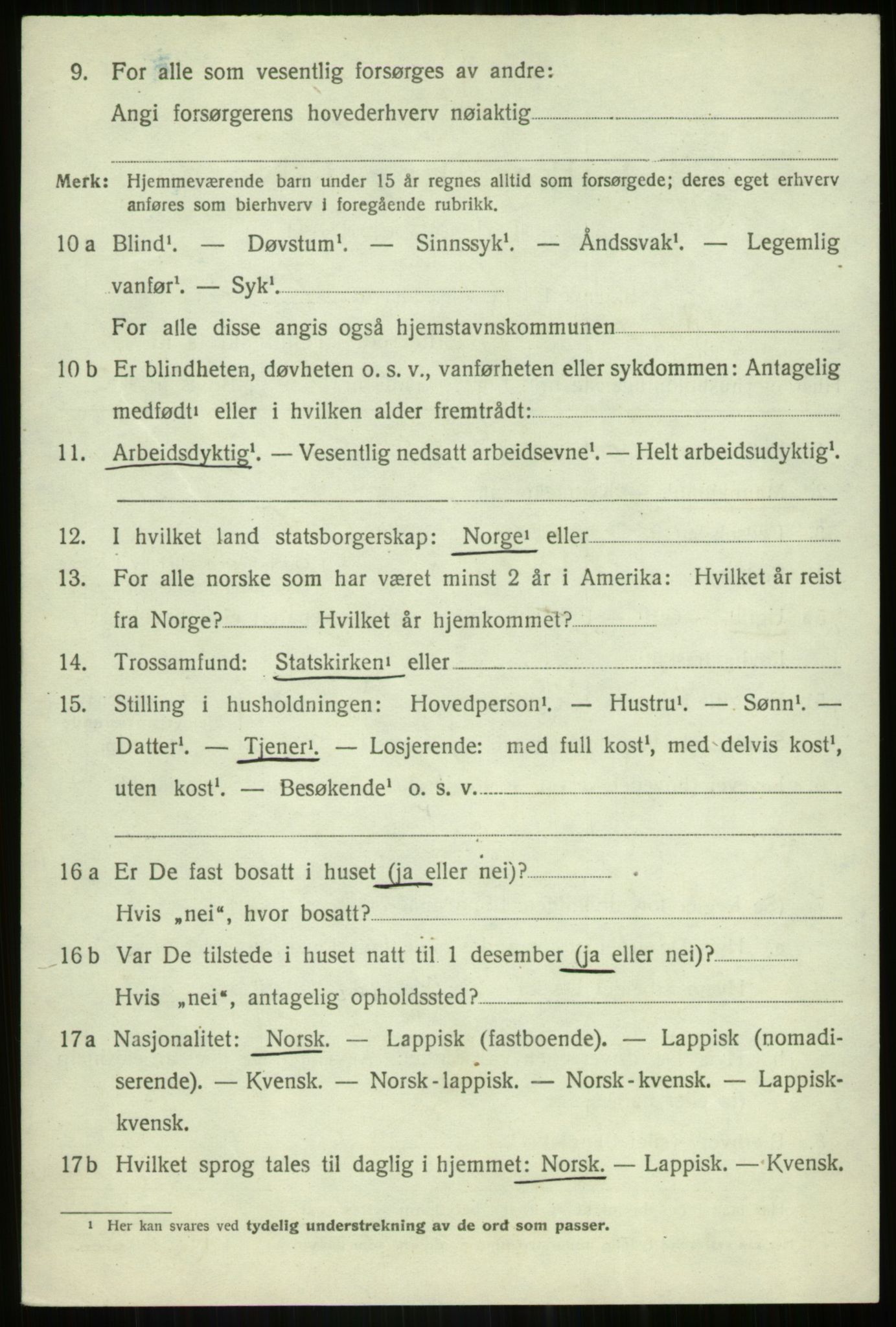 SATØ, 1920 census for Bardu, 1920, p. 2130