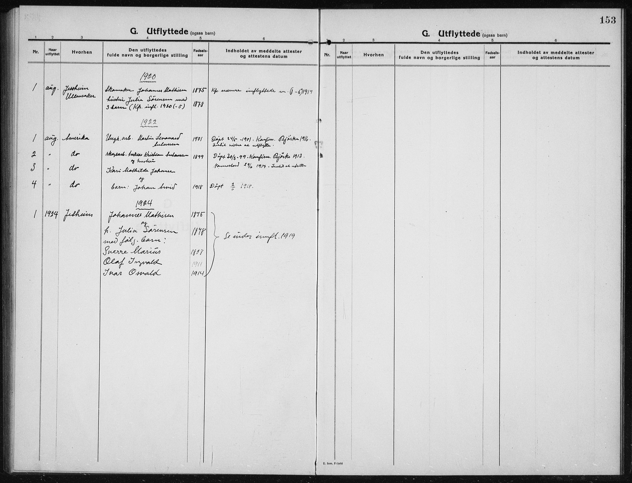 Nannestad prestekontor Kirkebøker, AV/SAO-A-10414a/G/Gc/L0002: Parish register (copy) no. III 2, 1917-1940, p. 153