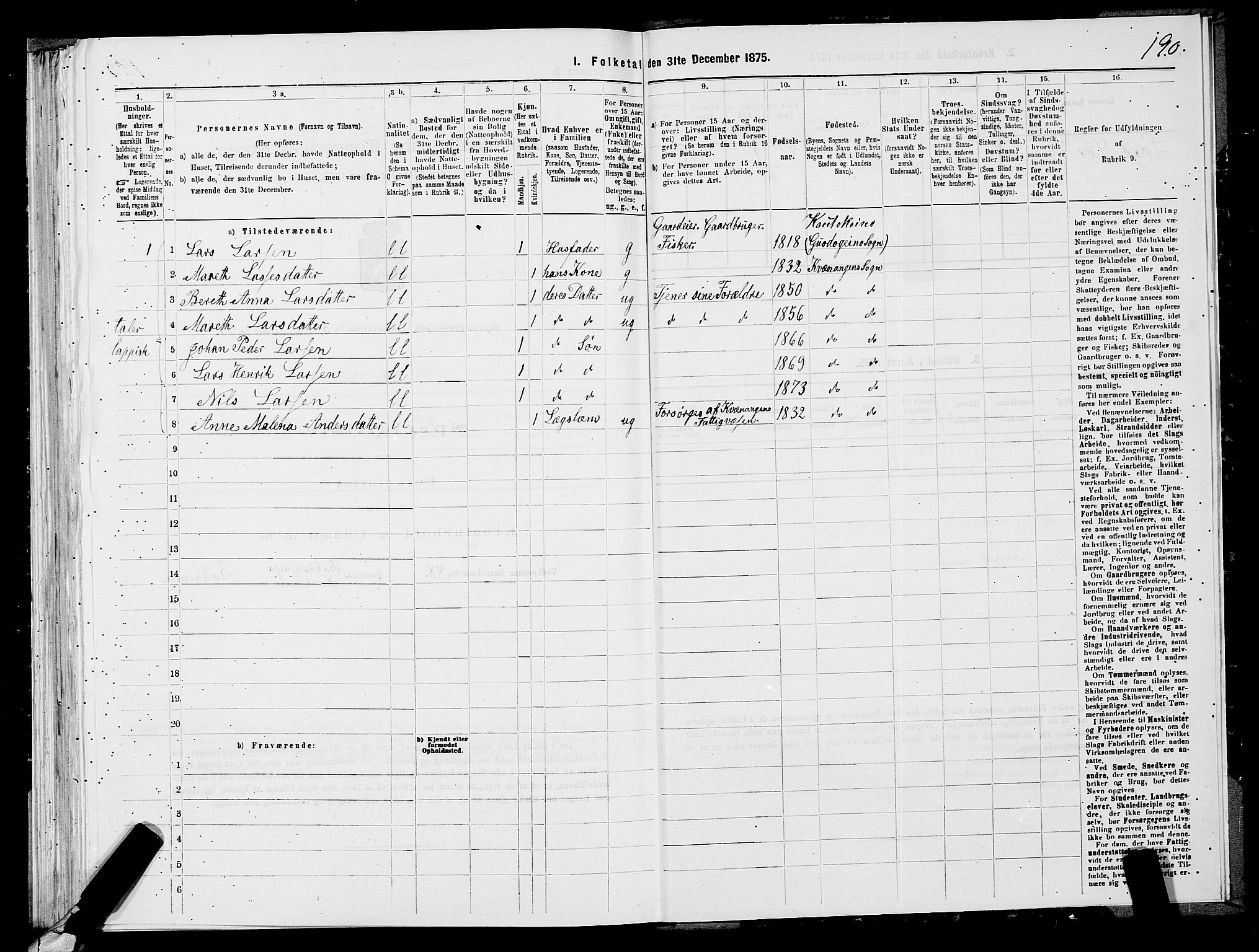 SATØ, 1875 census for 1941P Skjervøy, 1875, p. 2190