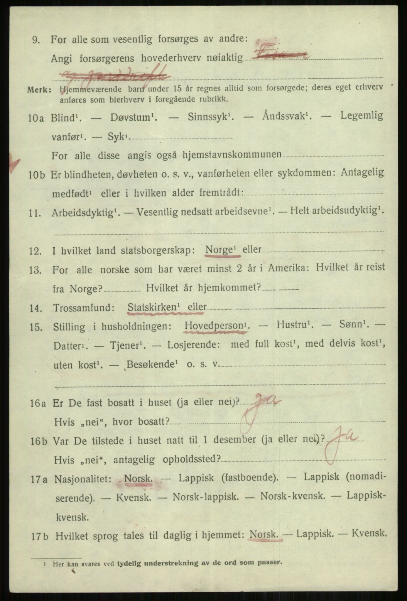 SATØ, 1920 census for Skjervøy, 1920, p. 1204