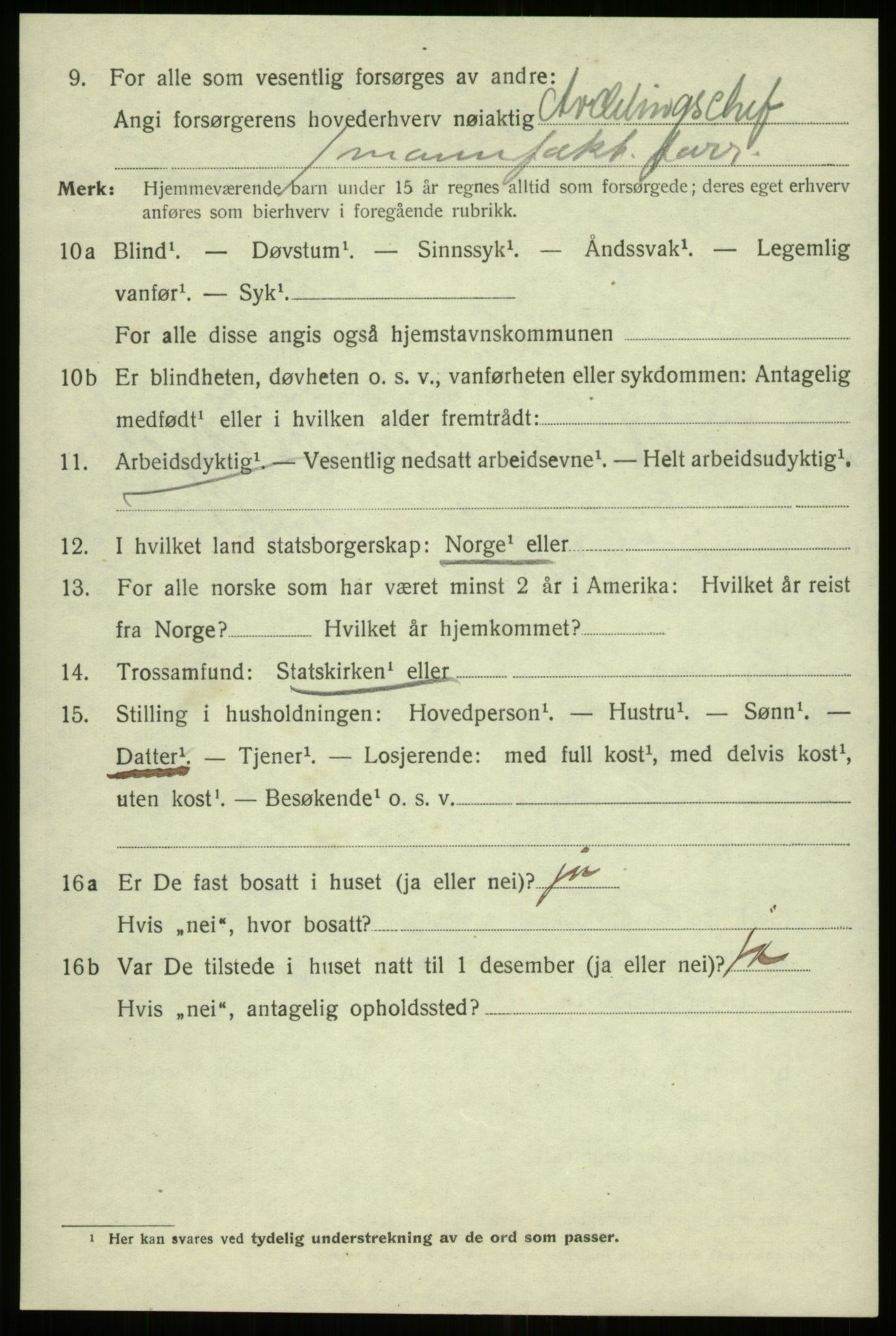 SAB, 1920 census for Bergen, 1920, p. 110374