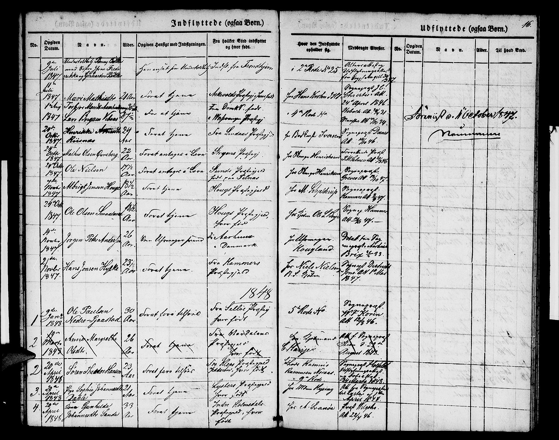 Nykirken Sokneprestembete, SAB/A-77101/H/Hab: Parish register (copy) no. F 1, 1837-1859, p. 16