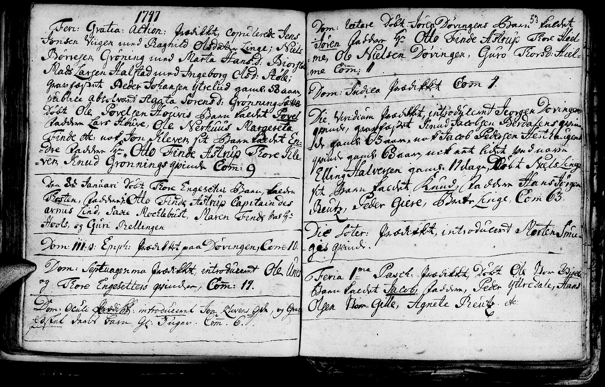 Ministerialprotokoller, klokkerbøker og fødselsregistre - Møre og Romsdal, SAT/A-1454/519/L0240: Parish register (official) no. 519A01 /1, 1736-1760, p. 53
