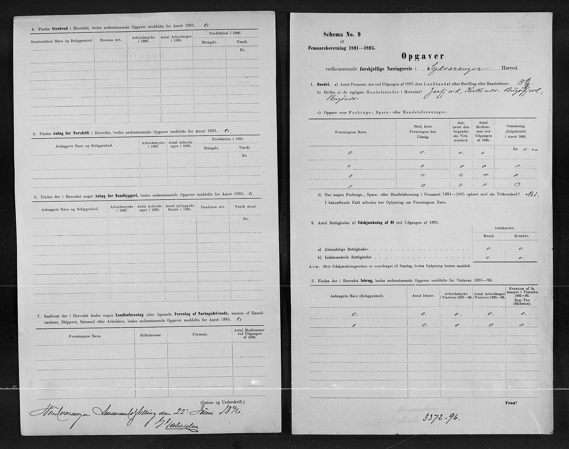 Statistisk sentralbyrå, Næringsøkonomiske emner, Generelt - Amtmennenes femårsberetninger, AV/RA-S-2233/F/Fa/L0082: --, 1891-1895, p. 352