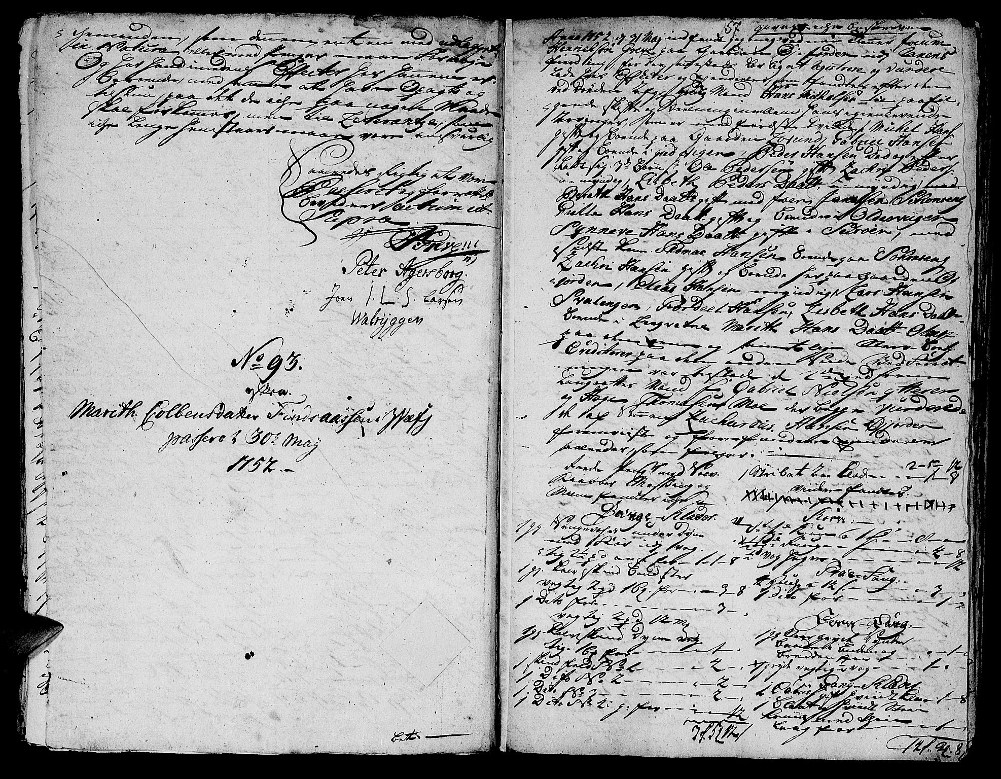 Helgeland sorenskriveri, SAT/A-0004/3/3A/L0027: Konseptprotokoll 12, 1752, p. 56b-57a