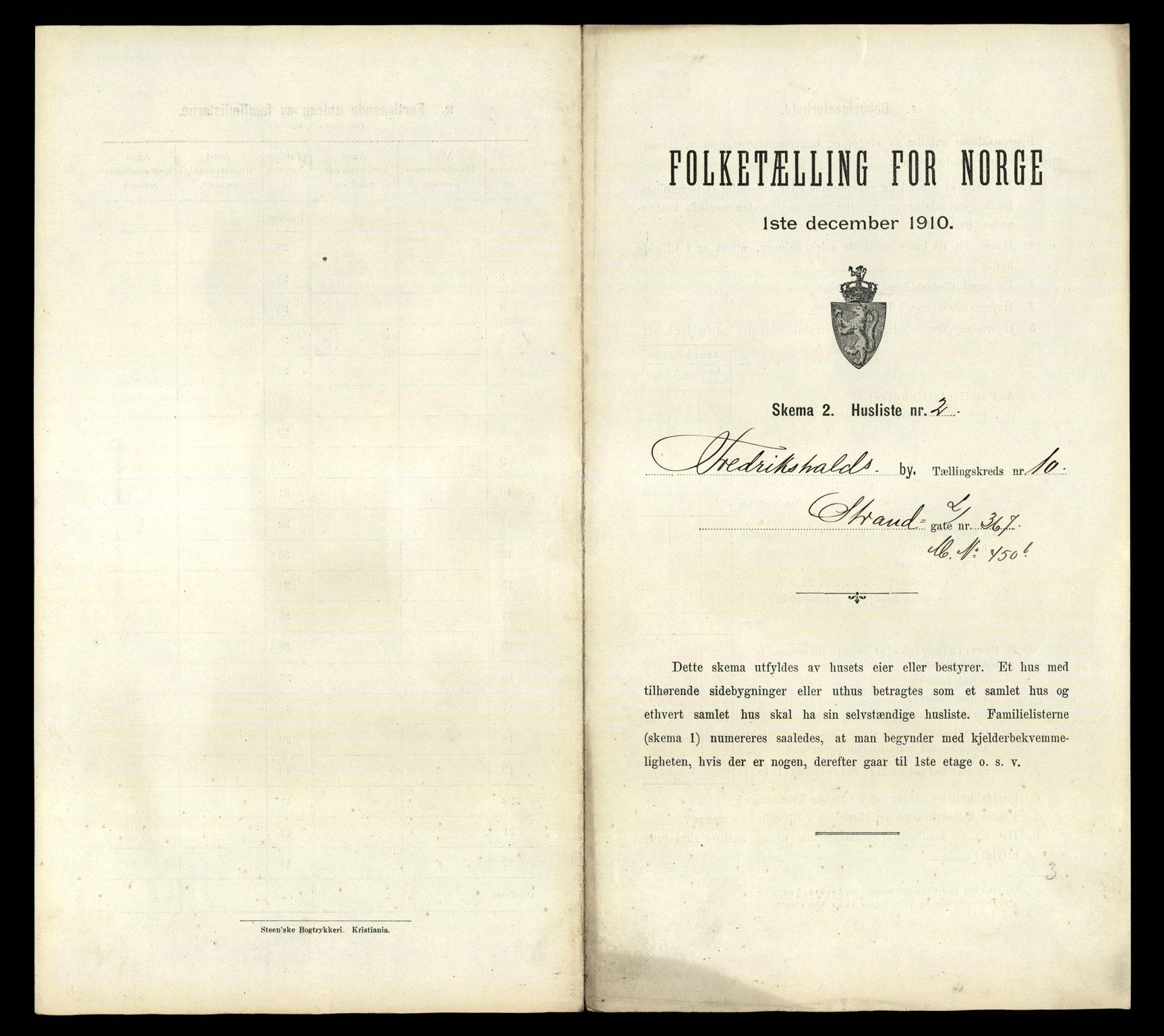 RA, 1910 census for Fredrikshald, 1910, p. 3180