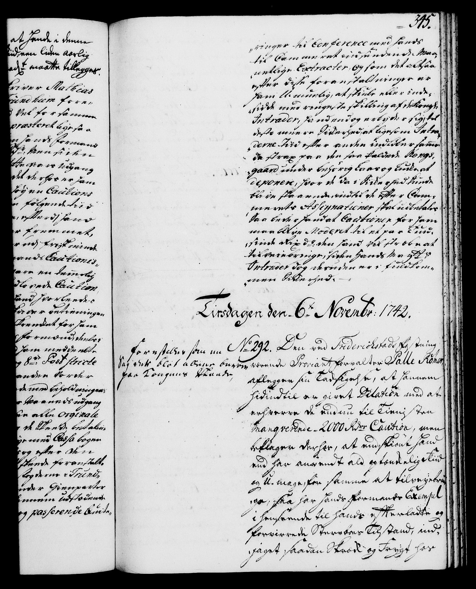 Rentekammeret, Kammerkanselliet, AV/RA-EA-3111/G/Gh/Gha/L0024: Norsk ekstraktmemorialprotokoll (merket RK 53.69), 1742-1743, p. 345