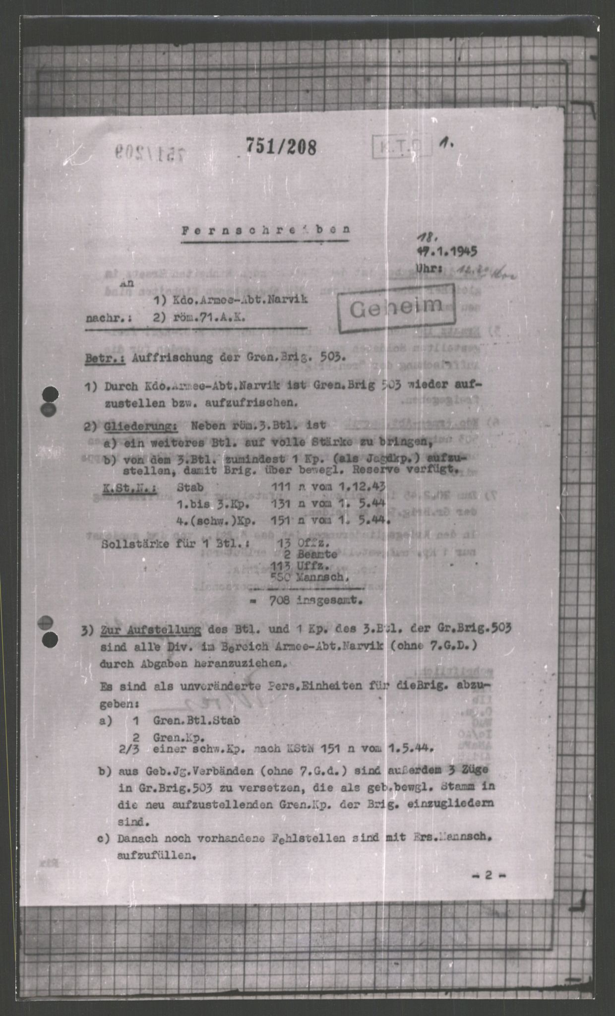 Forsvarets Overkommando. 2 kontor. Arkiv 11.4. Spredte tyske arkivsaker, AV/RA-RAFA-7031/D/Dar/Dara/L0002: Krigsdagbøker for 20. Gebirgs-Armee-Oberkommando (AOK 20), 1945, p. 132