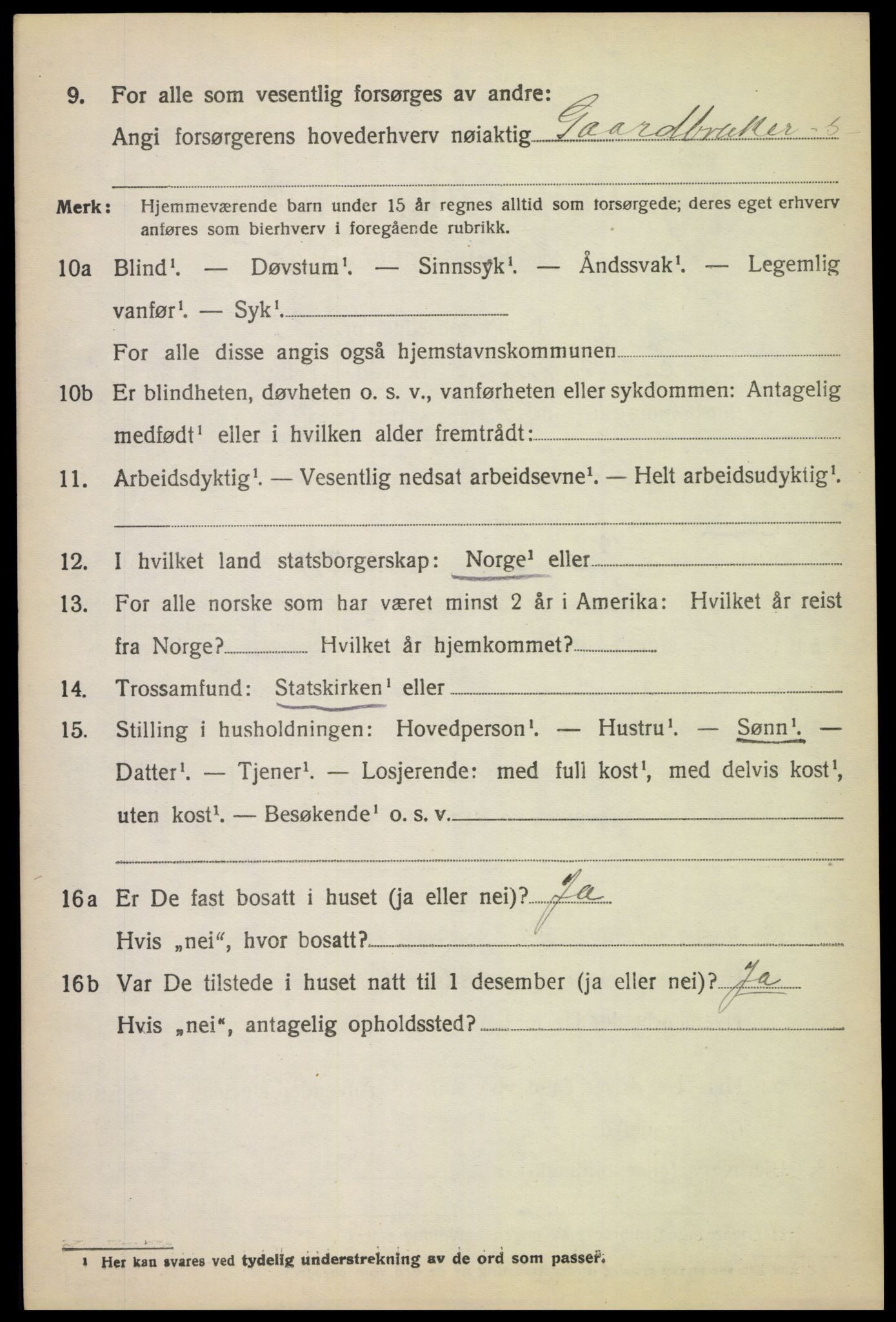 SAK, 1920 census for Randesund, 1920, p. 589