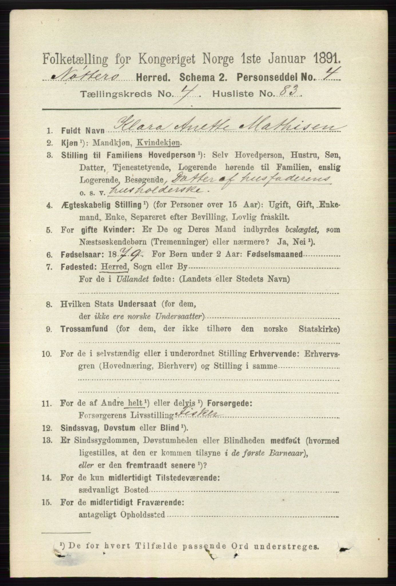 RA, 1891 census for 0722 Nøtterøy, 1891, p. 2512