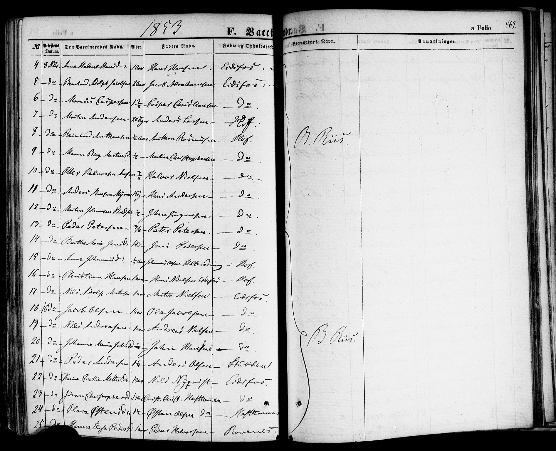 Hof kirkebøker, SAKO/A-64/F/Fa/L0006: Parish register (official) no. I 6, 1851-1877, p. 469